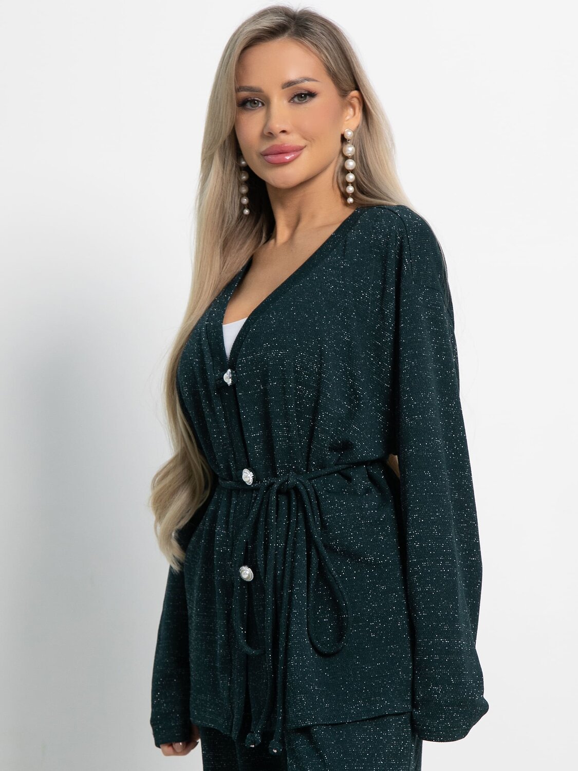 LT Collection Кардиган 583548 Б15052-39М темно-зеленый