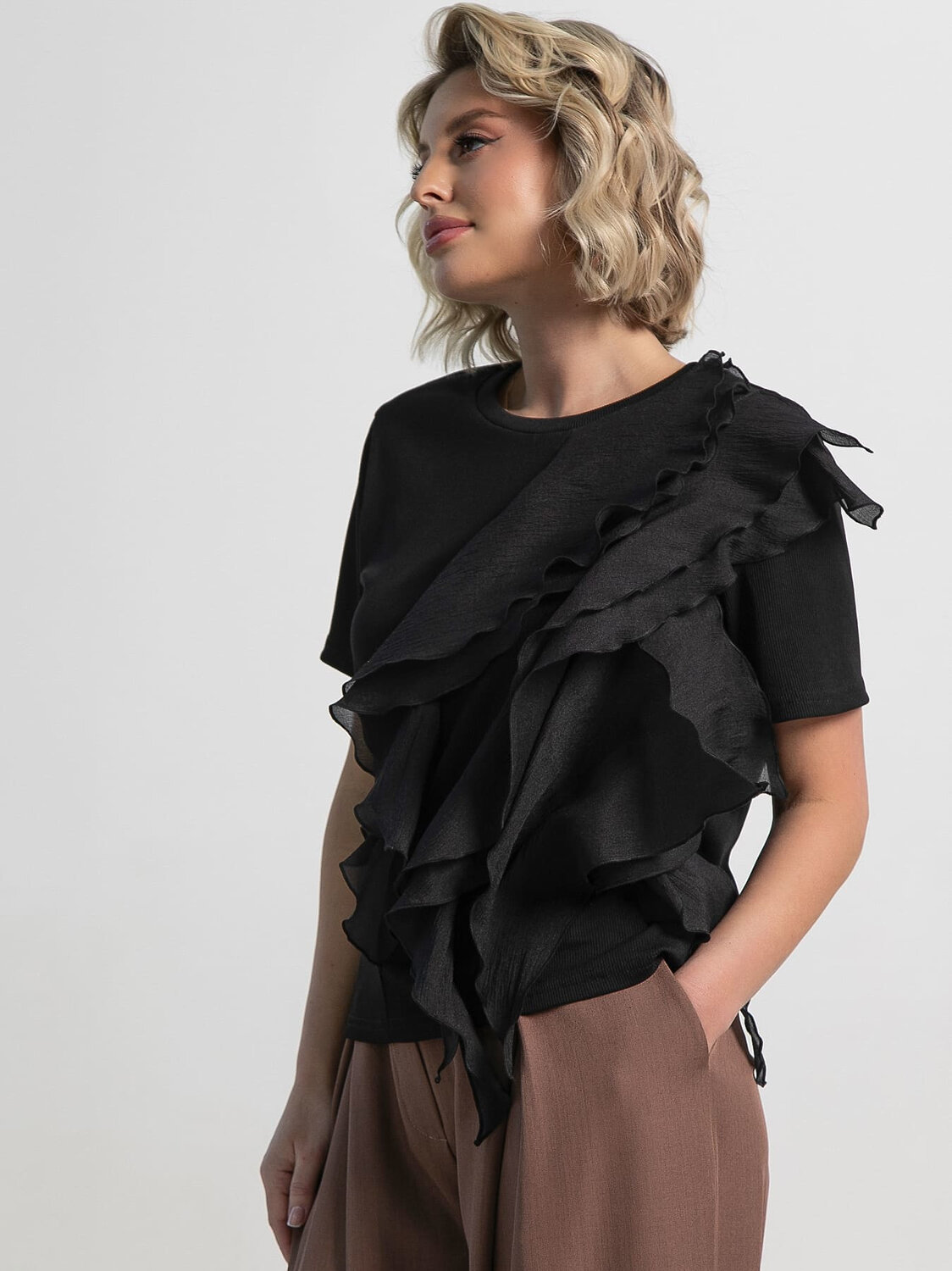 LT Collection Блуза 583550 Б15078-5М черный