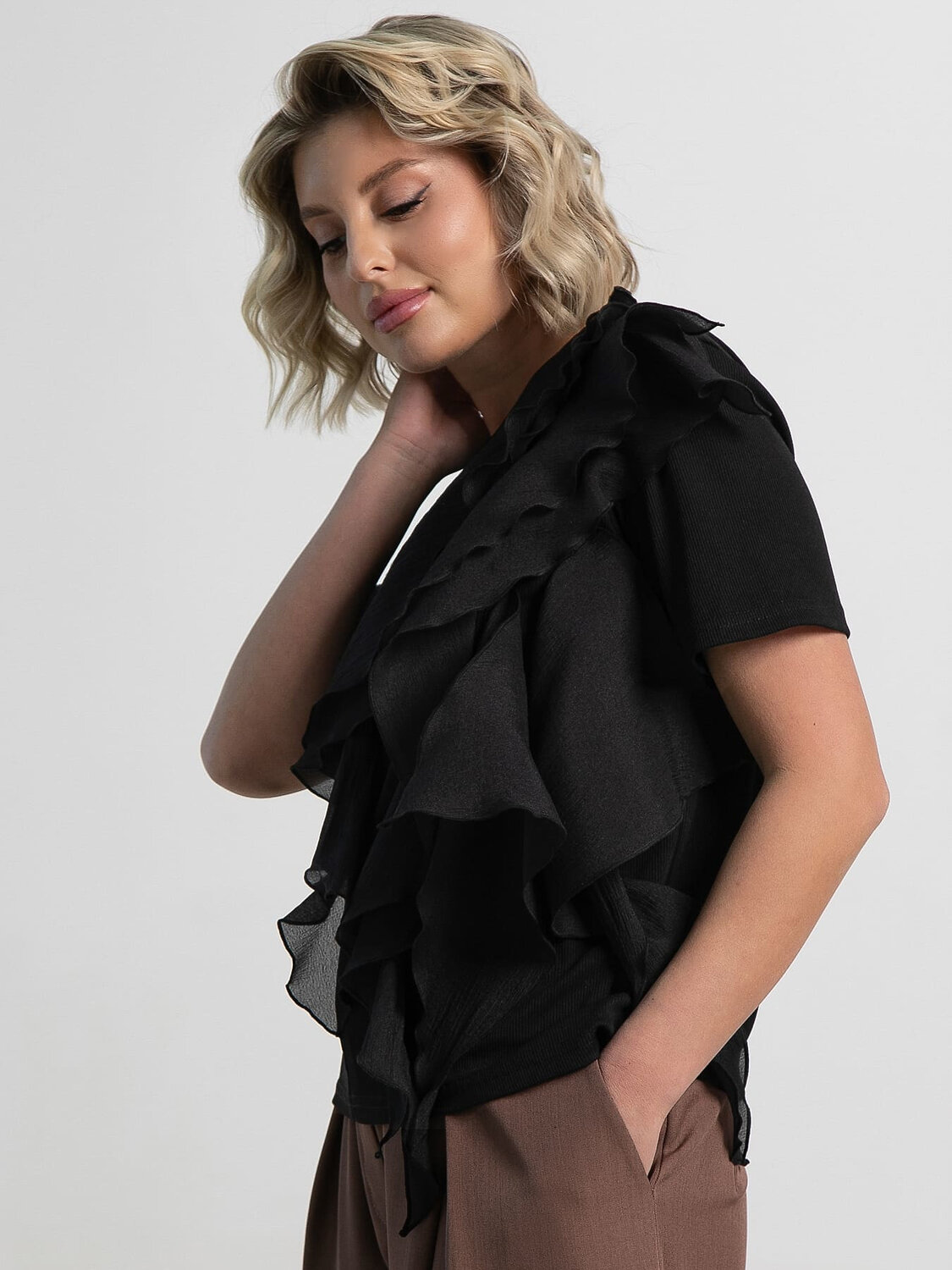 LT Collection Блуза 583550 Б15078-5М черный