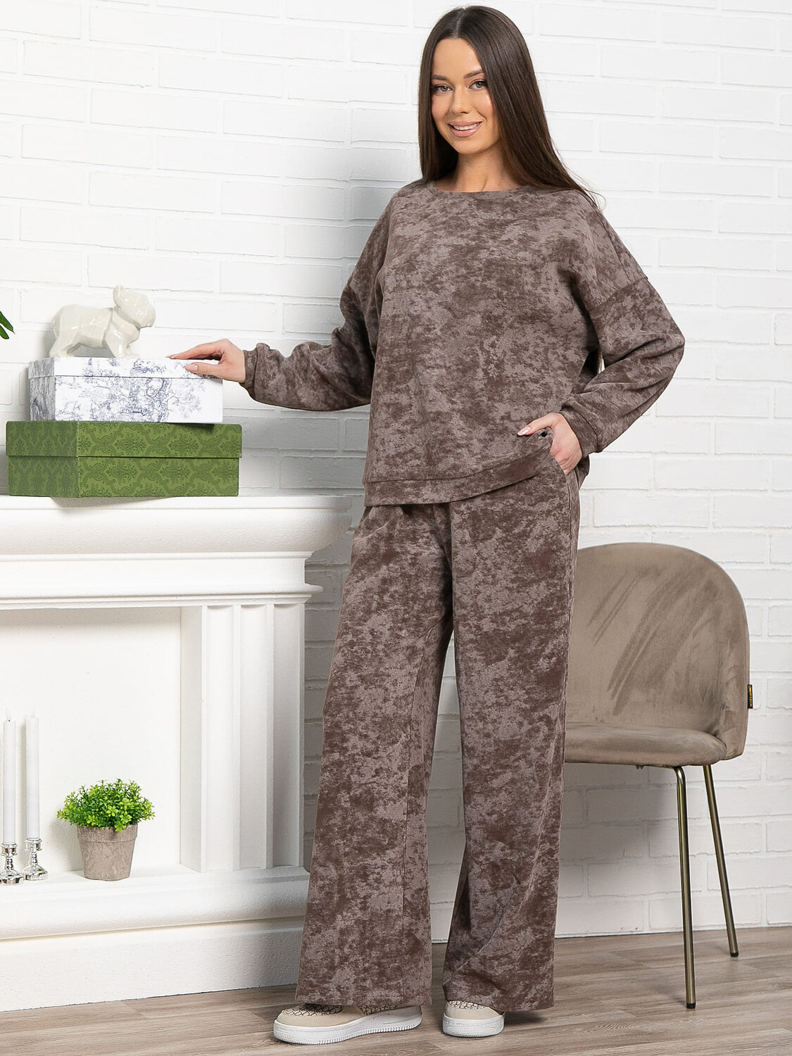 LT Collection Костюм 583555 К15146-5М коричневый