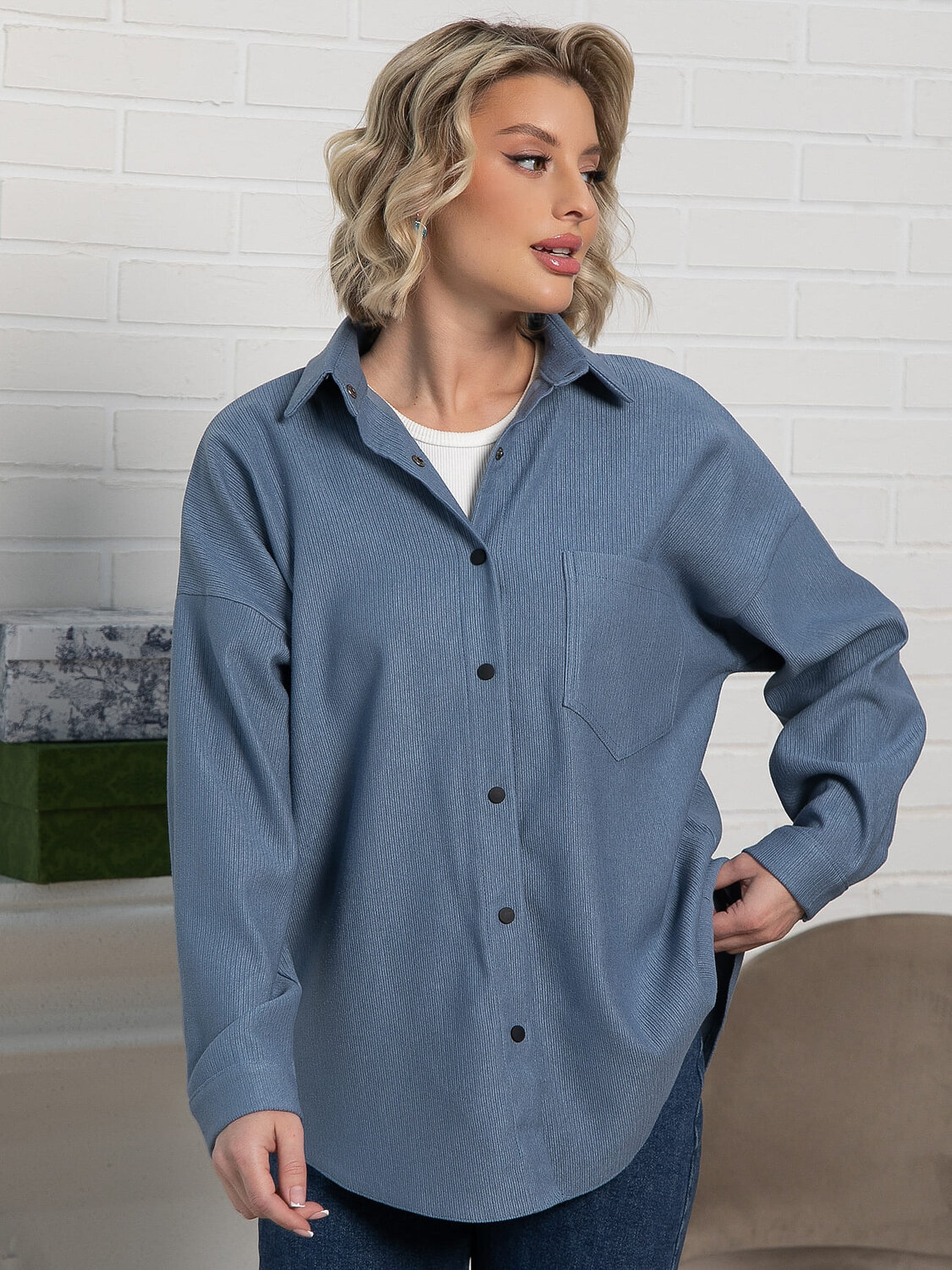 LT Collection Рубашка 583561 Б15168-4М деним