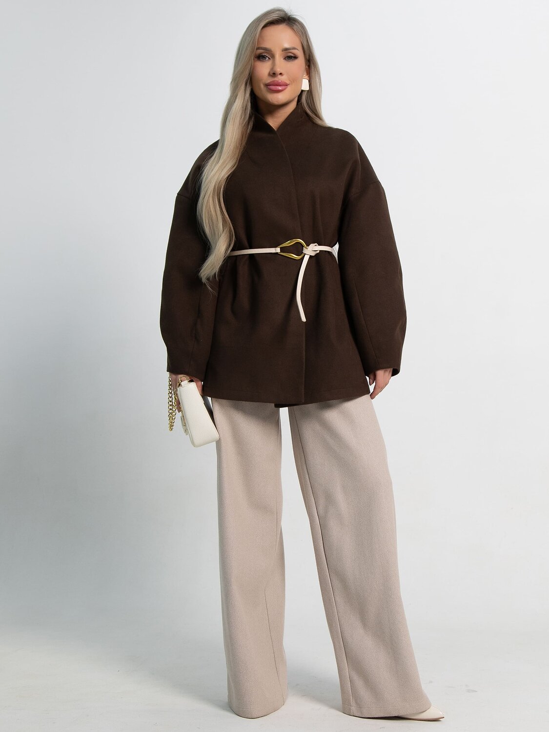 LT Collection Пальто 583563 Б15185-5М коричневый