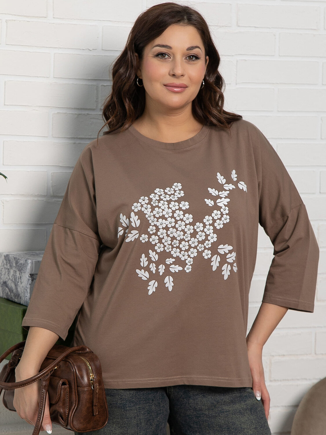 LT Collection Блуза 583565 Б15198-24М коричневый