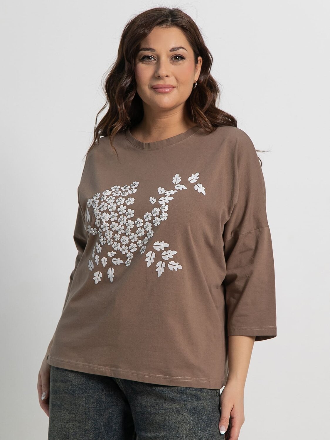 LT Collection Блуза 583565 Б15198-24М коричневый