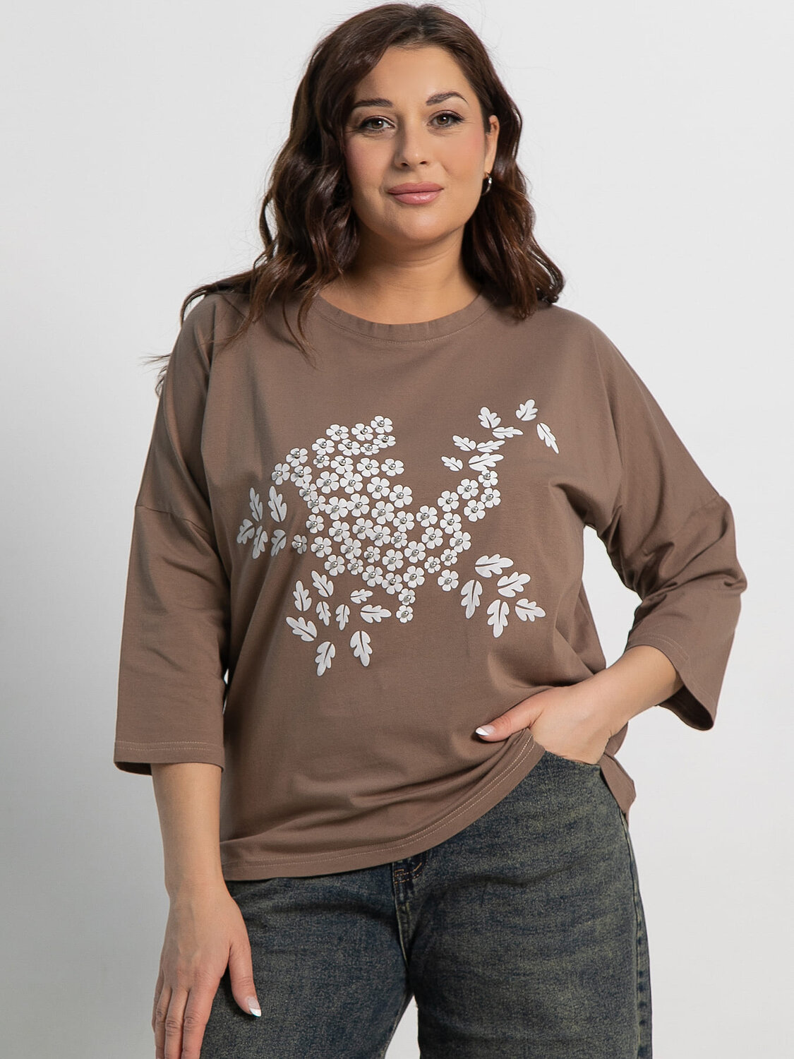 LT Collection Блуза 583565 Б15198-24М коричневый