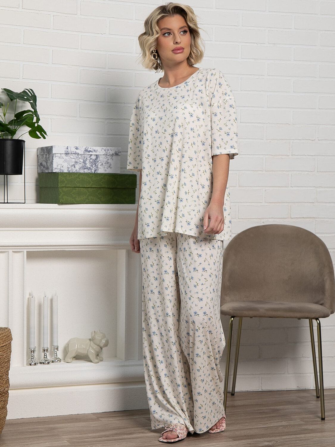 LT Collection Костюм 583572 К15210-1М молочный