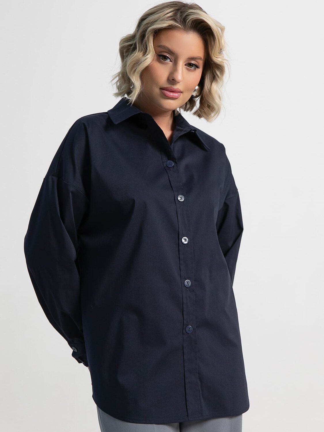 LT Collection Рубашка 583582 Б15224-53М темно-синий