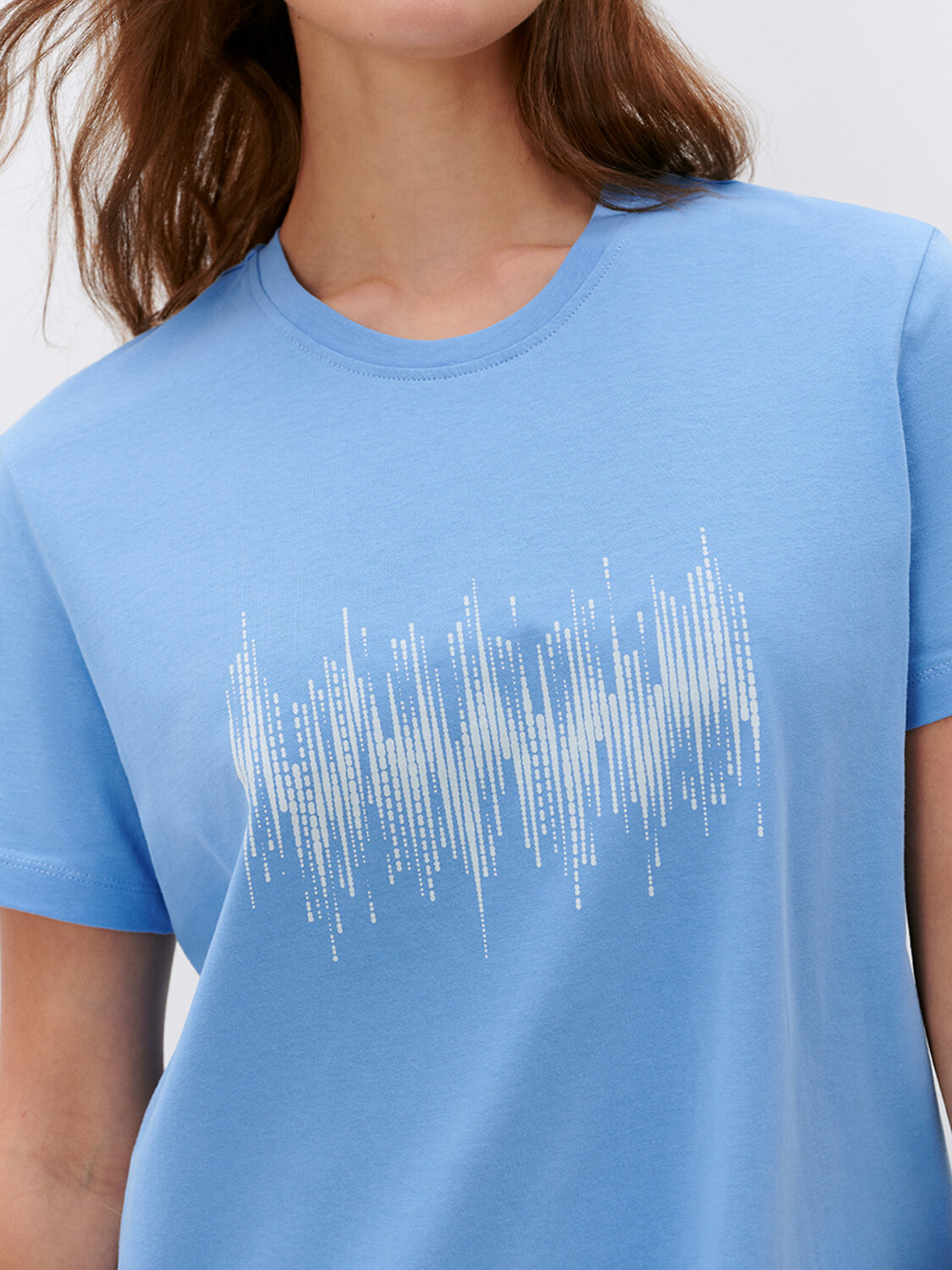 Omsa Платье 583601 OmD 0511D TENERO Платье-Туника женское (втачной  рукав), СО Azzurro (Голубой)