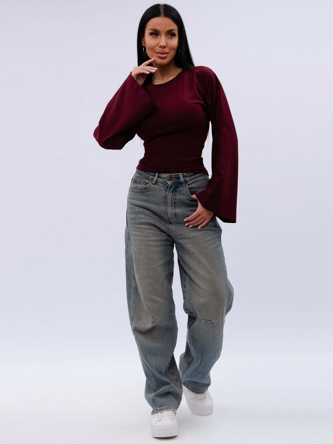 Malina Лонгслив 583660 1005 бордовый