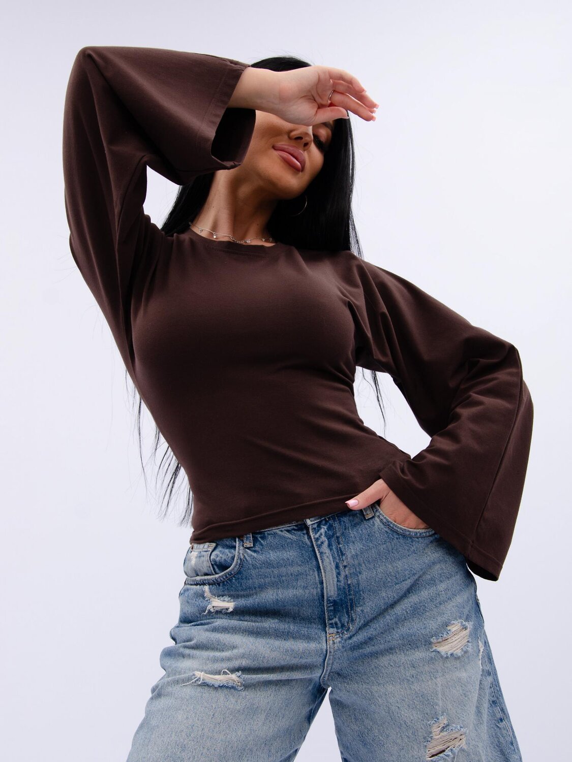 Malina Лонгслив 583661 1005к коричневый