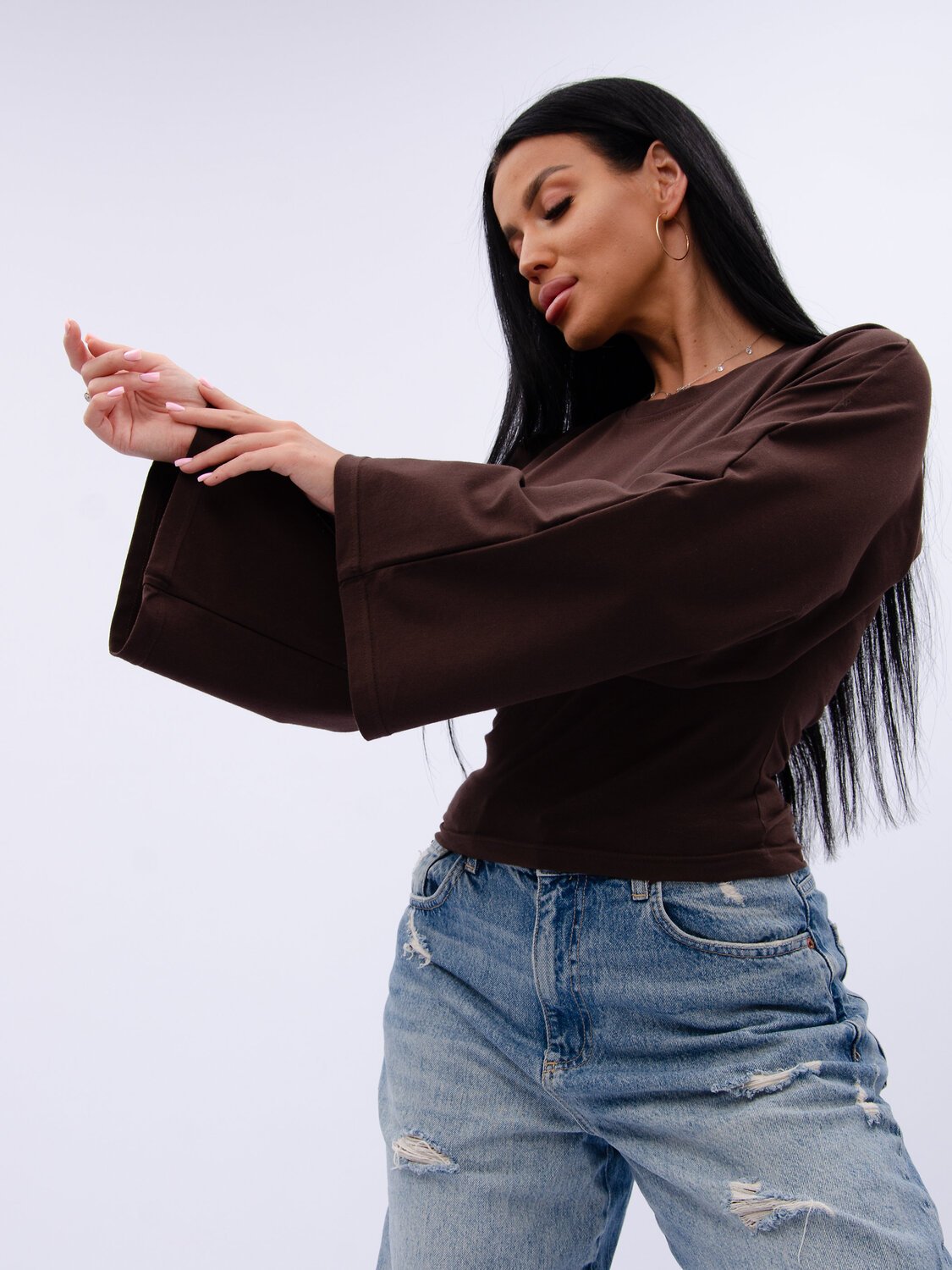 Malina Лонгслив 583661 1005к коричневый