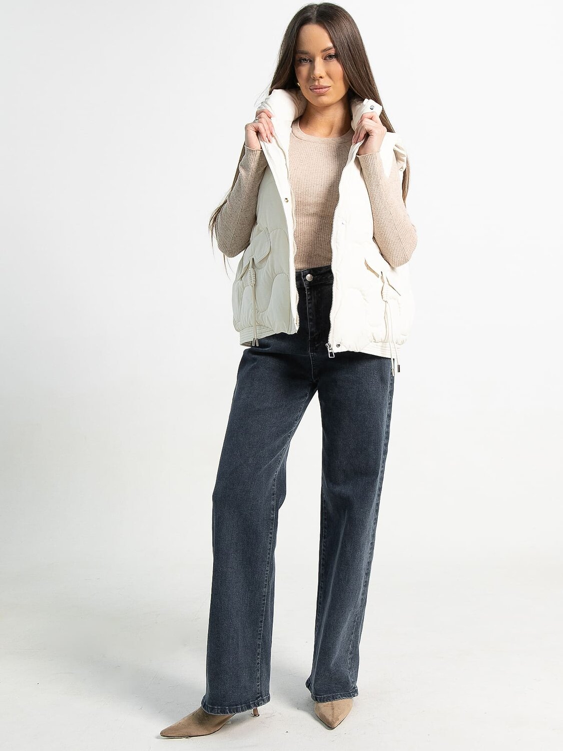 LT Collection Жилет 583726 Б15289-4М молочный