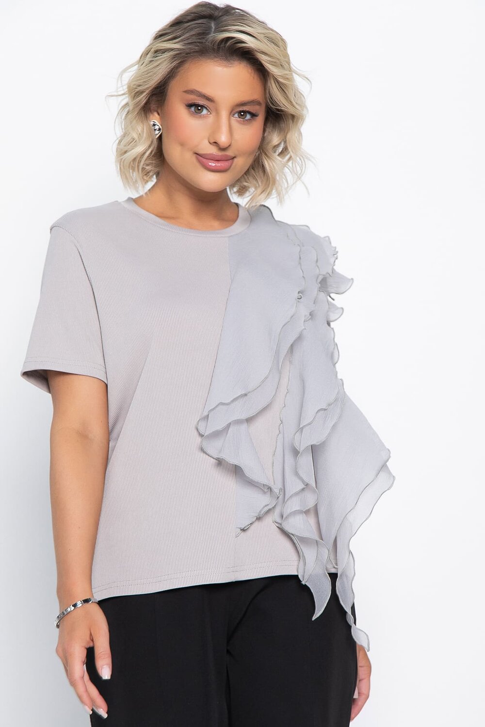 LT Collection Блуза 583733 Б15079-5М серый