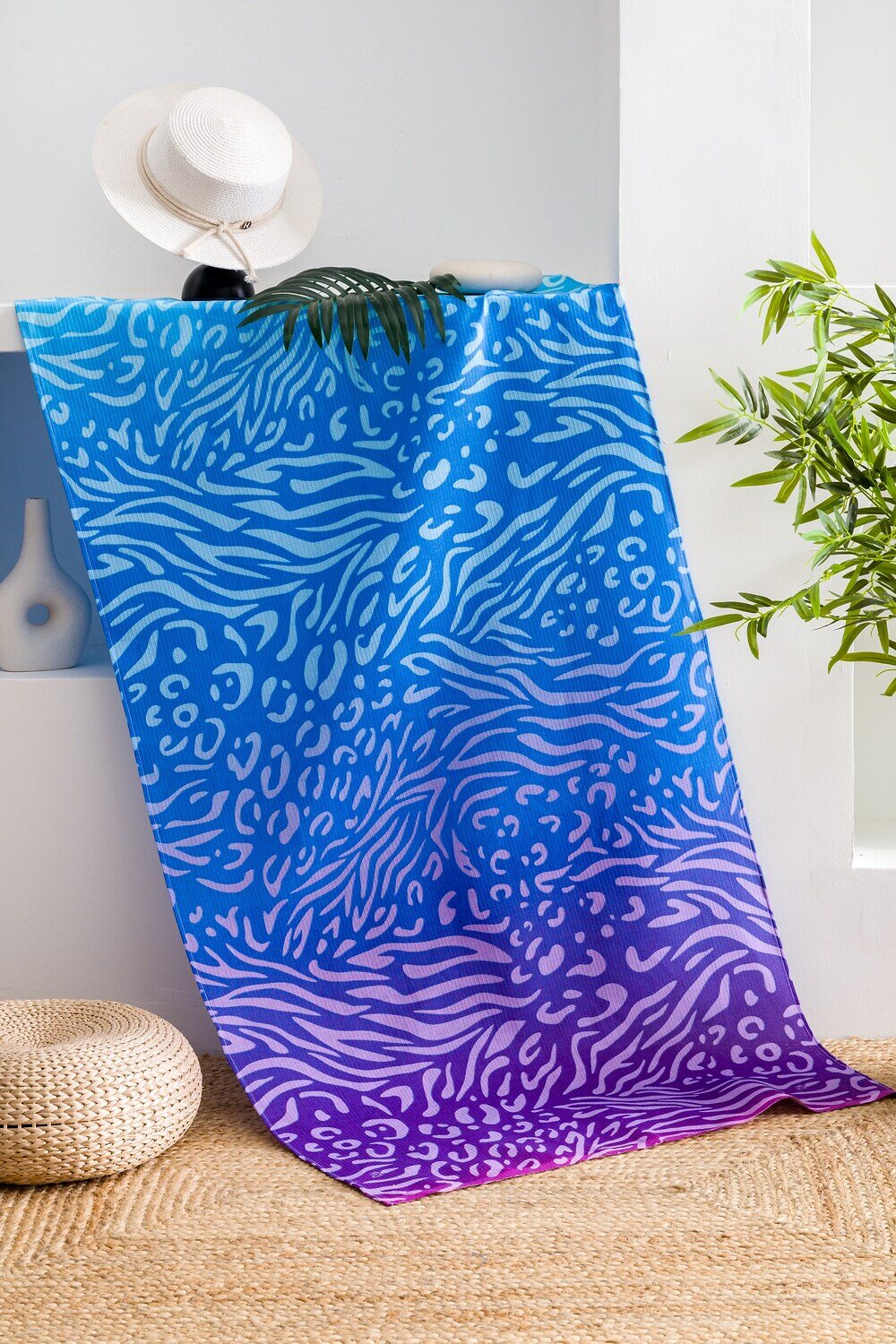 Натали Полотенце 583772 Полотенце пляжное Морской прибой синий