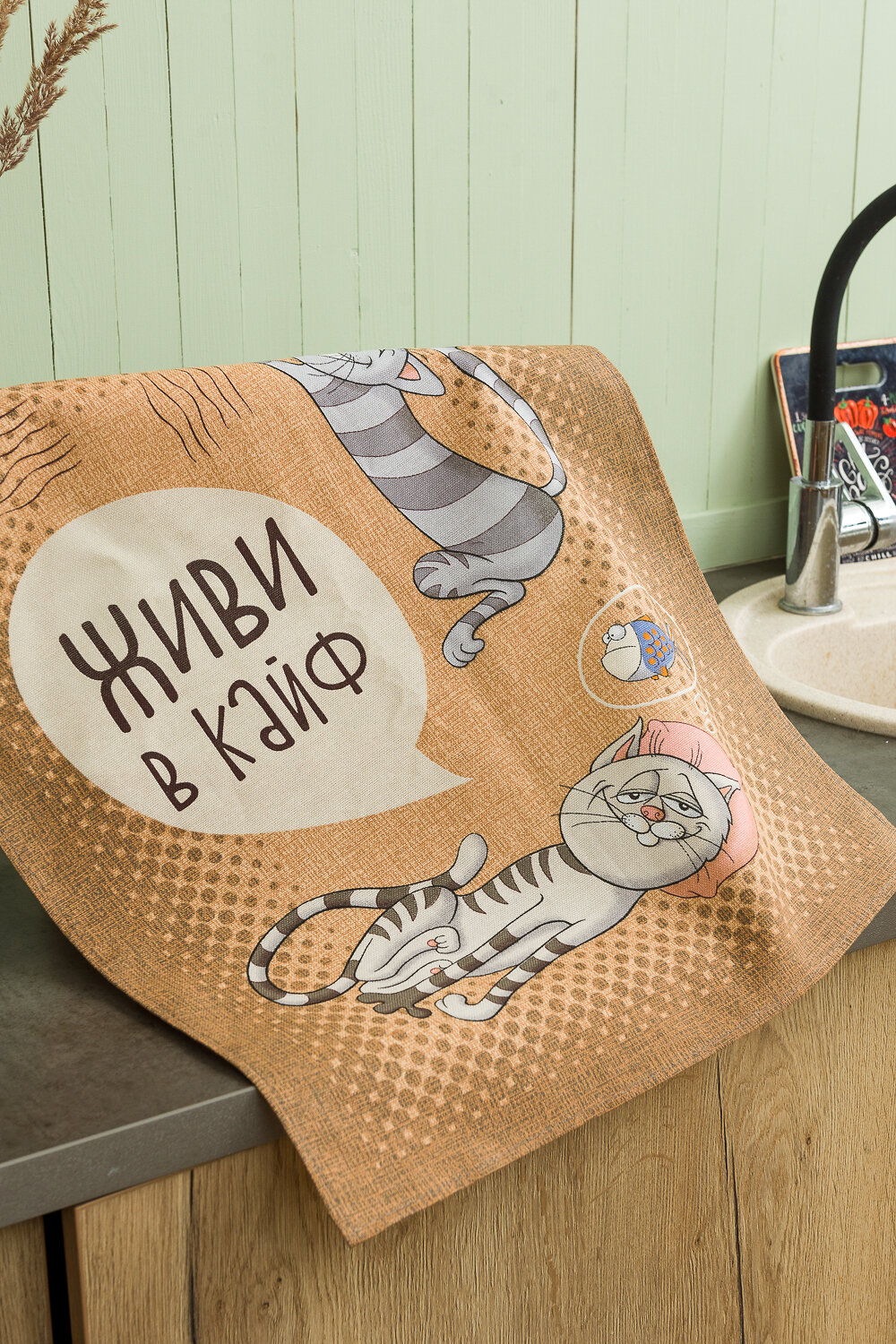 Натали Полотенце 583778 Полотенце Кошачьи тайны серый