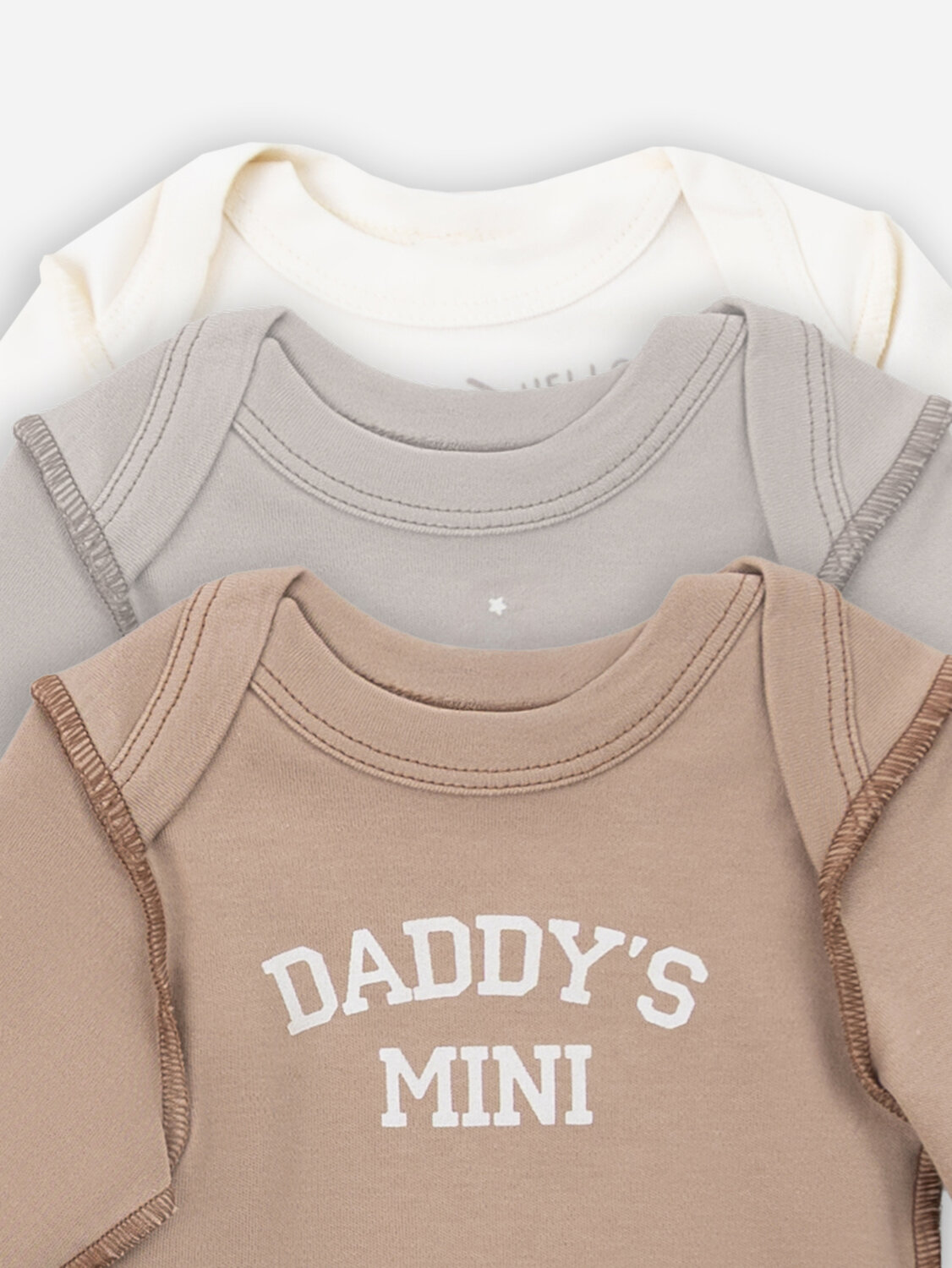 MARK FORMELLE Боди детское 583818 13016-1-3 молочный +серо-коричневый +бежевый +печать