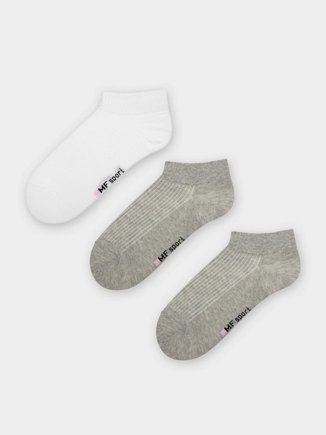 MARK FORMELLE Женские носки 583908 366A-1516 белый /св.сер.мел /сер.меланж/