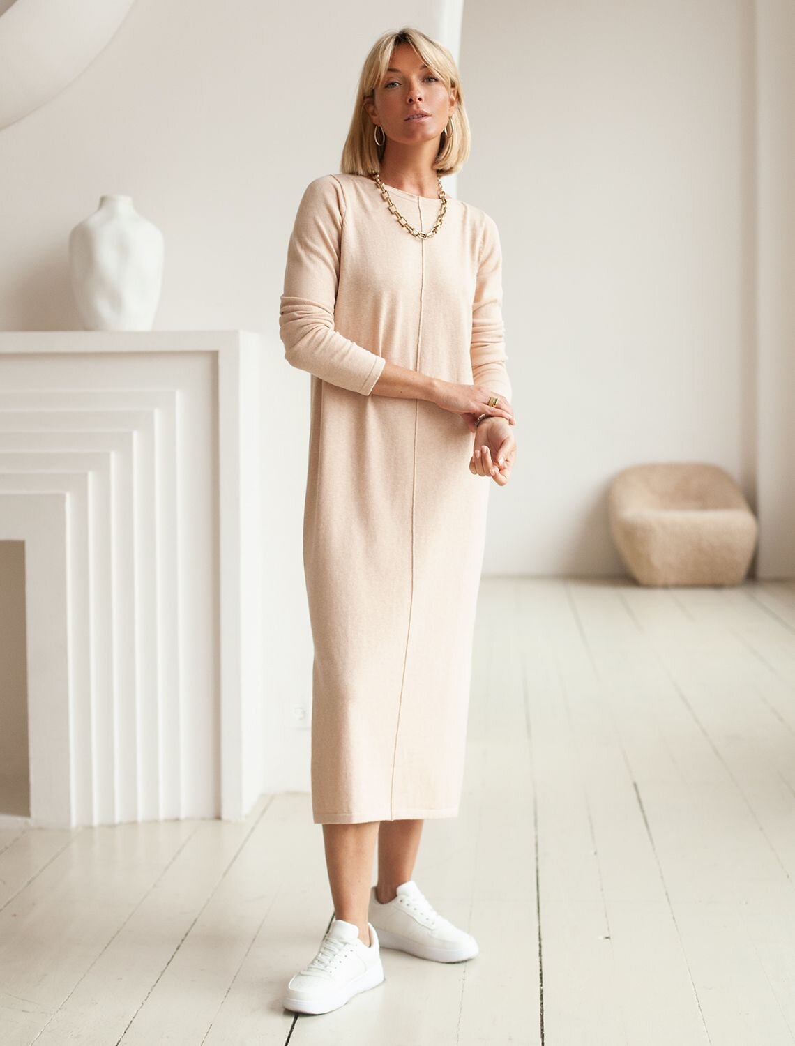 VILATTE Платье 583969 D32.091 бежевый