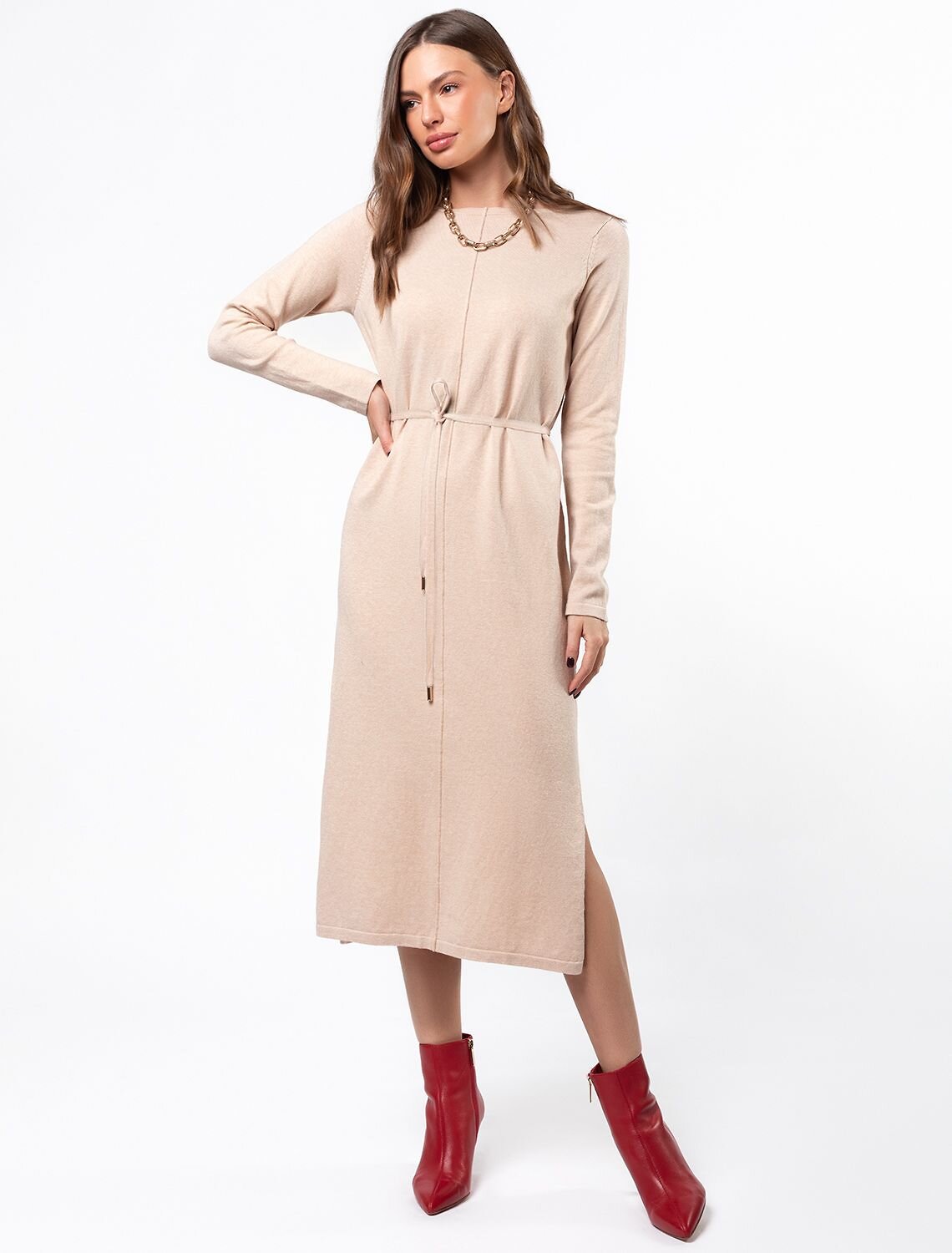 VILATTE Платье 583969 D32.091 бежевый