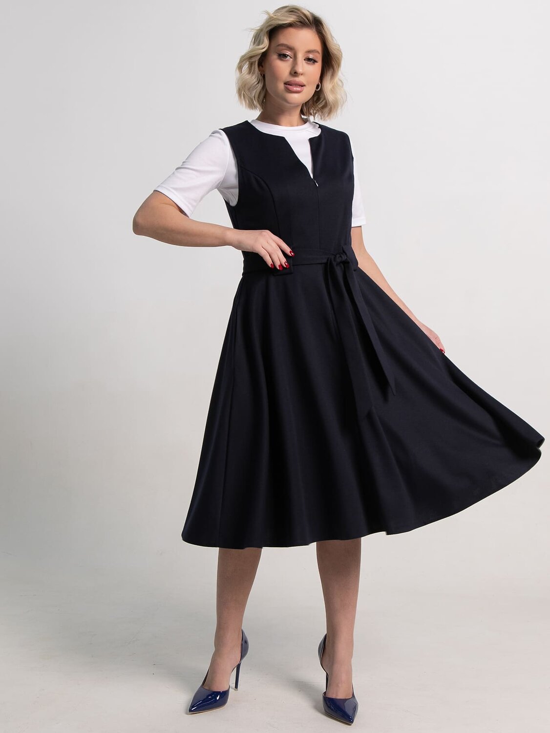 LT Collection Платье 583979 П15204-53М темно-синий