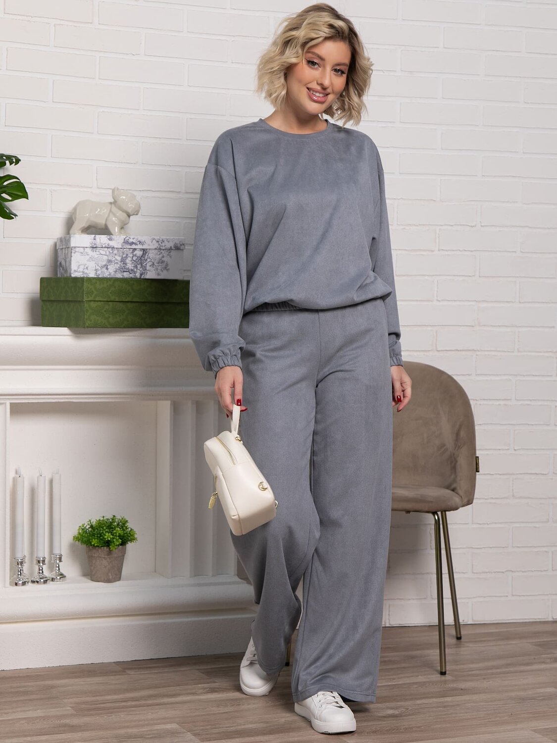 LT Collection Костюм 583981 К15228-21М серый