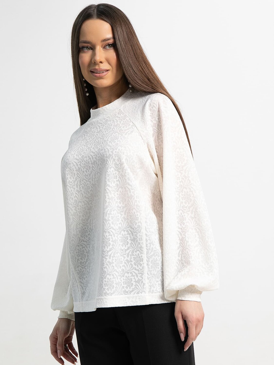 LT Collection Блуза 583987 Б15234-18М молочный