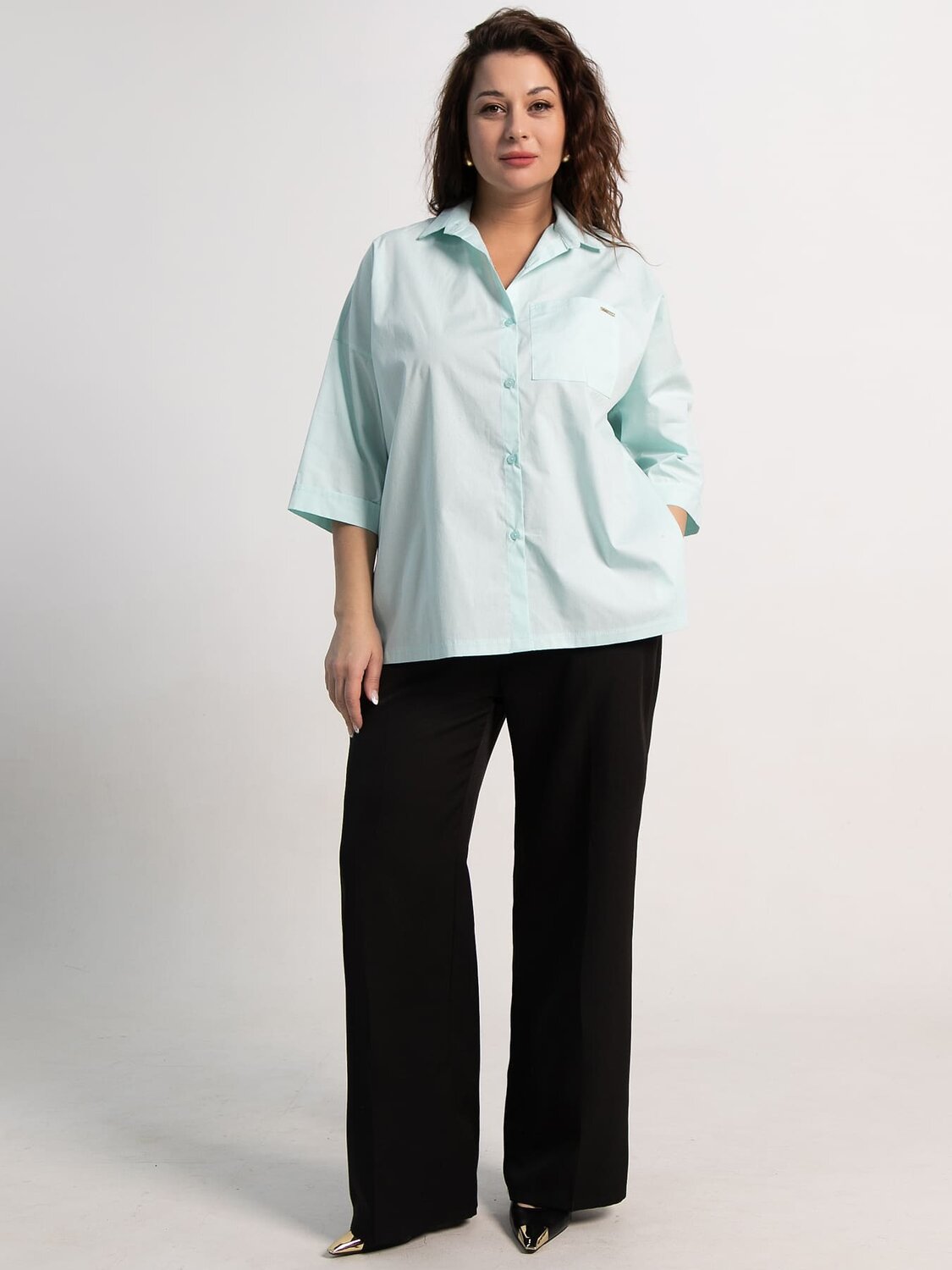 LT Collection Рубашка 583990 Б15232-24М мятный