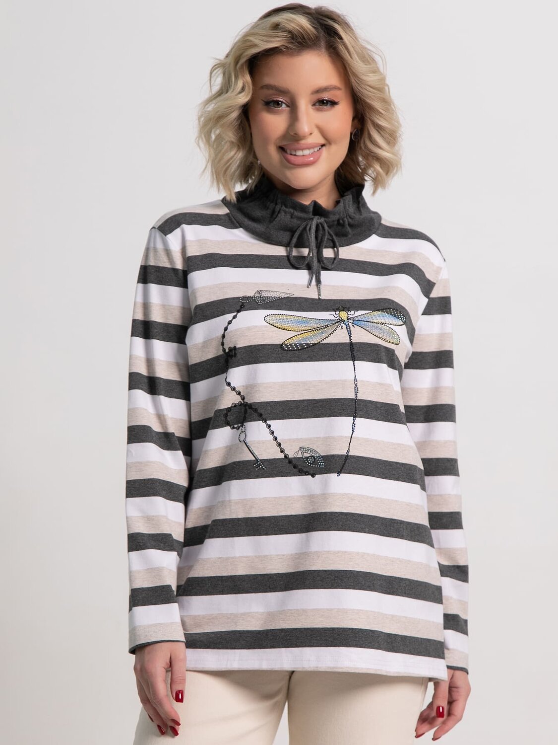 LT Collection Блуза 584006 Б15284-18М бежевый