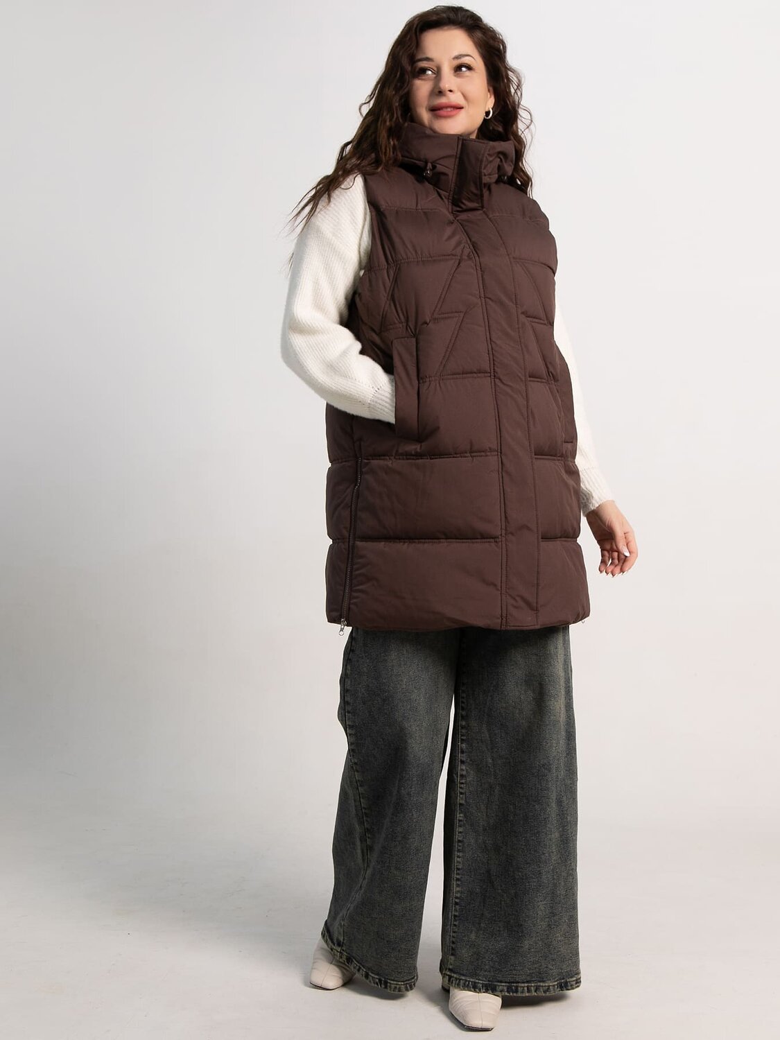 LT Collection Жилет 584010 Б15304-18М коричневый