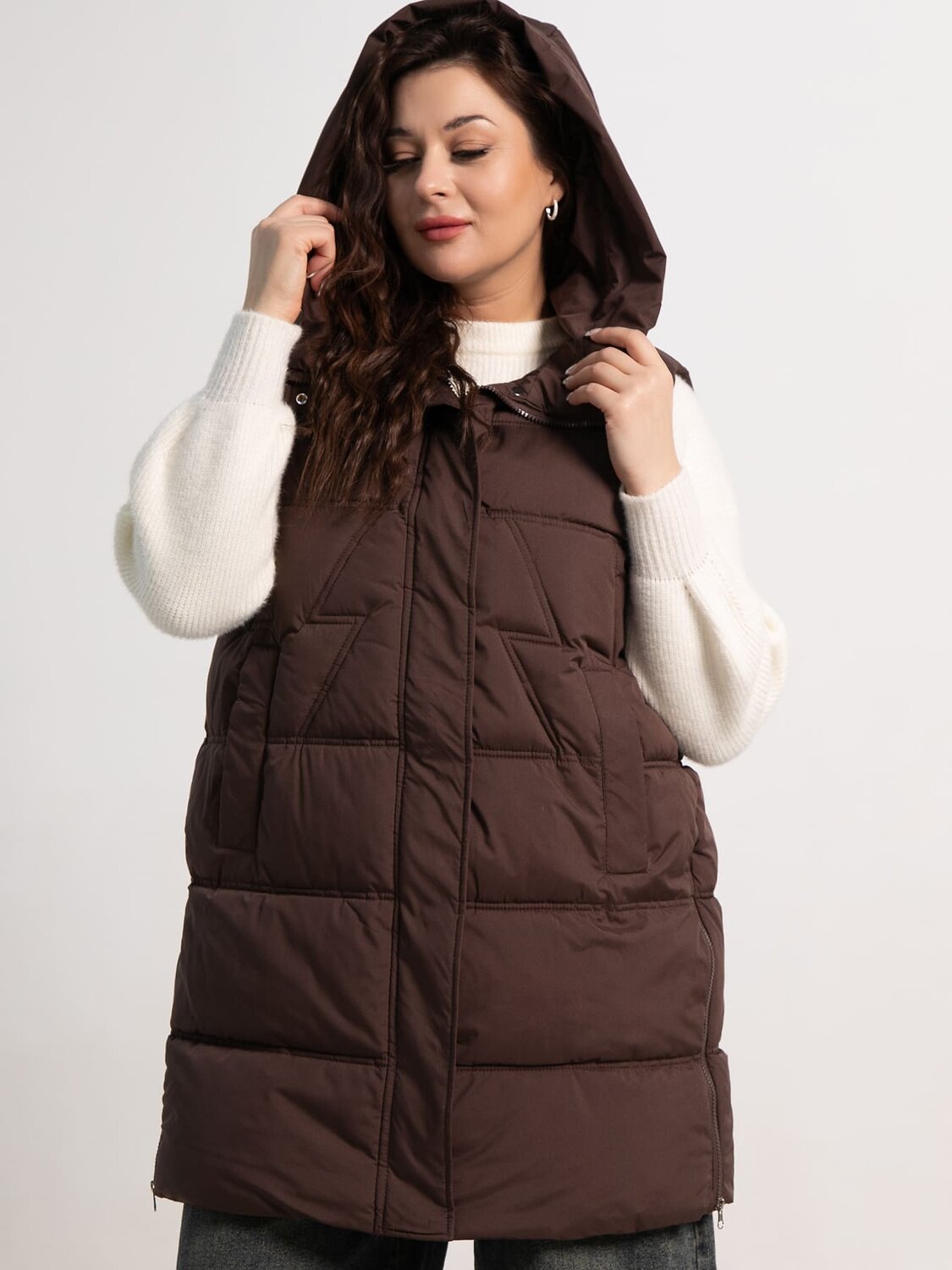 LT Collection Жилет 584010 Б15304-18М коричневый