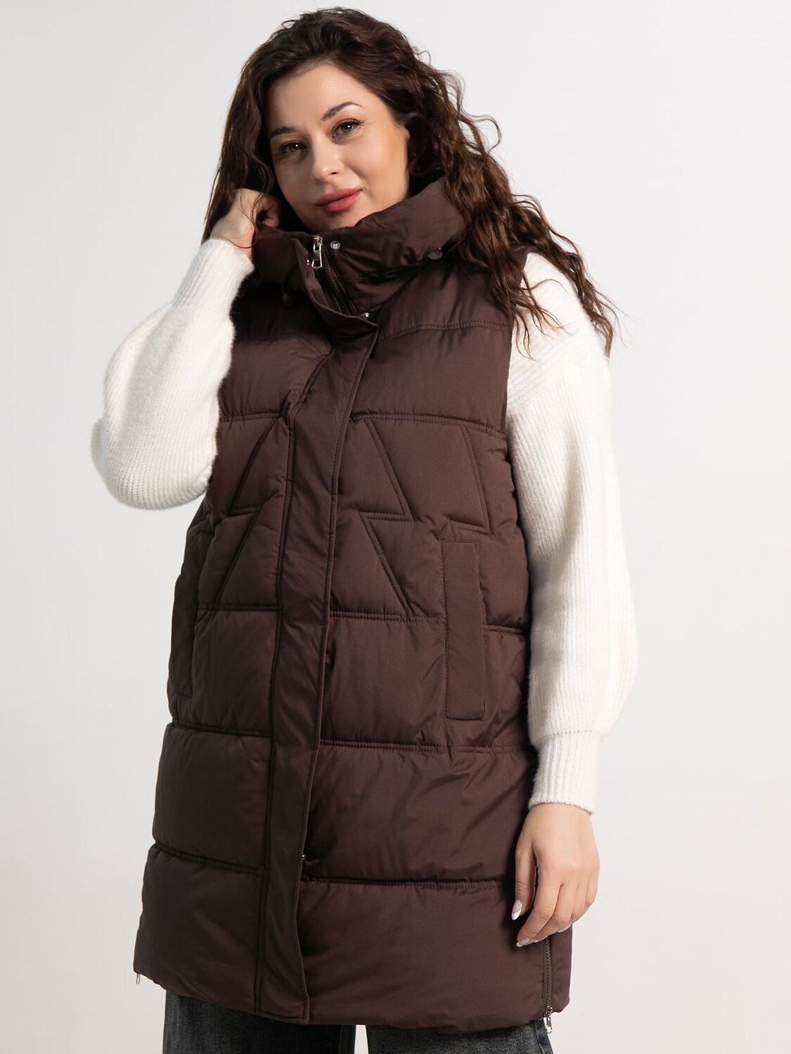 LT Collection Жилет 584010 Б15304-18М коричневый