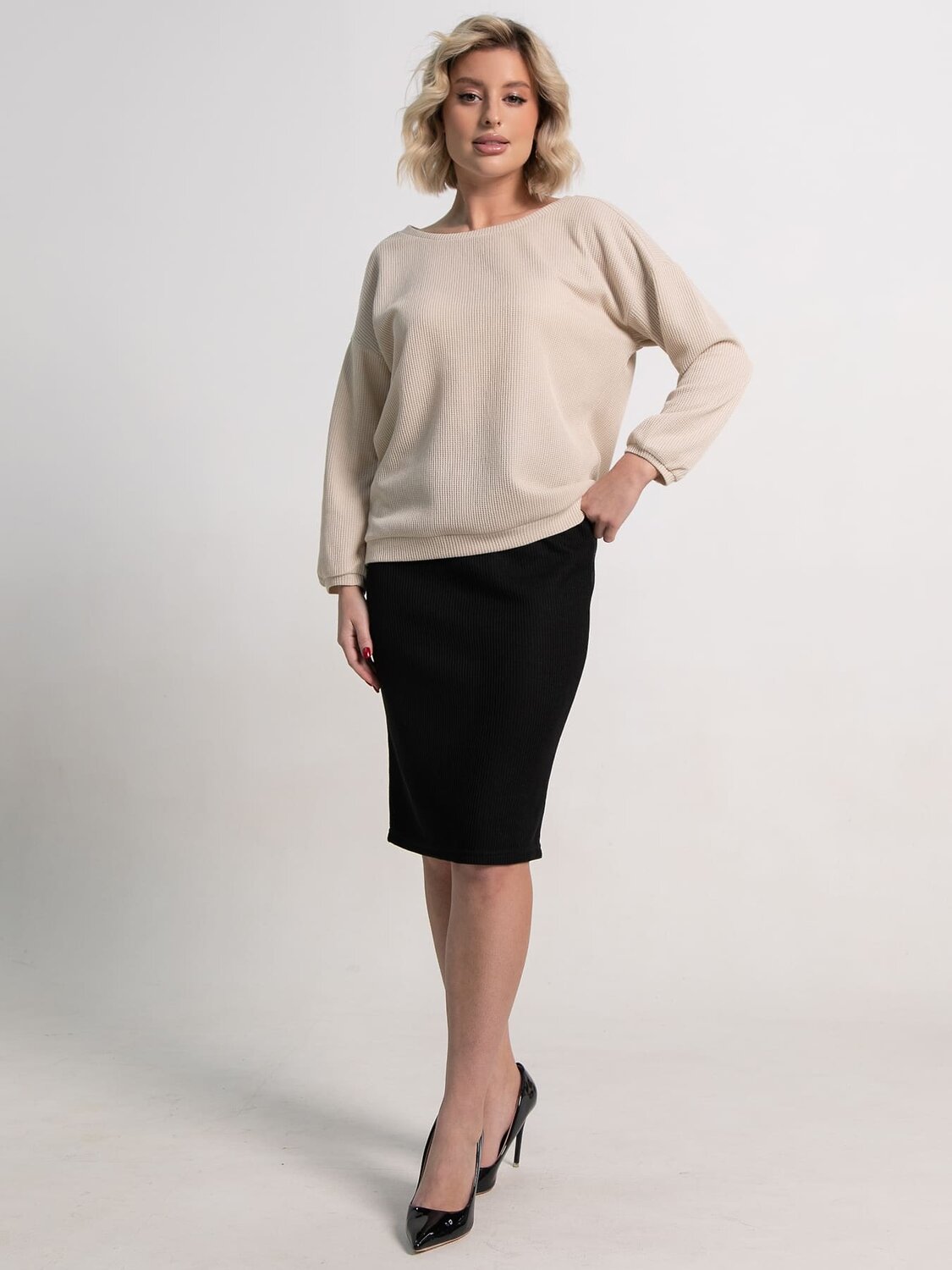 LT Collection Костюм 584014 К15293-10М бежевый/черный