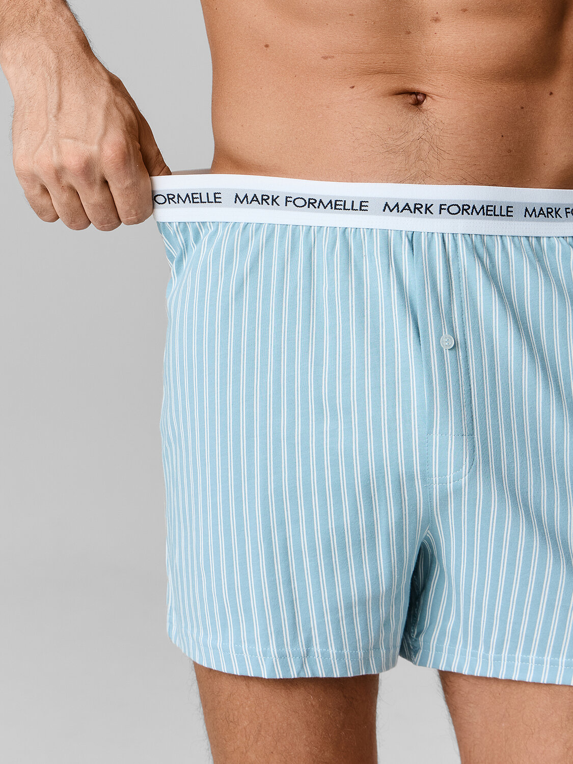 MARK FORMELLE Трусы 584077 411222-2 белая полоска на полыни +морская волна