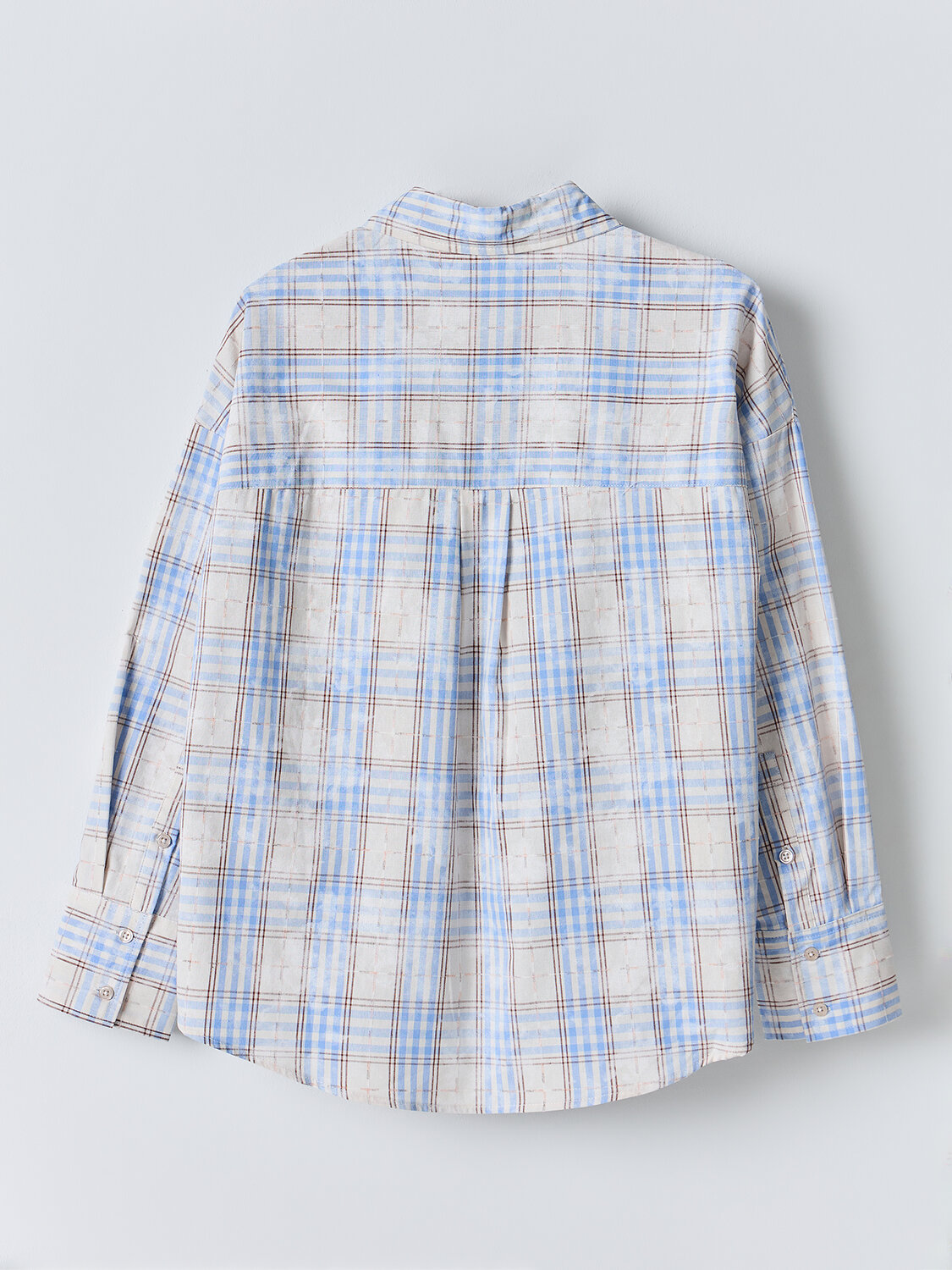 MARK FORMELLE Рубашка 584097 122836 бежево -голубая клетка