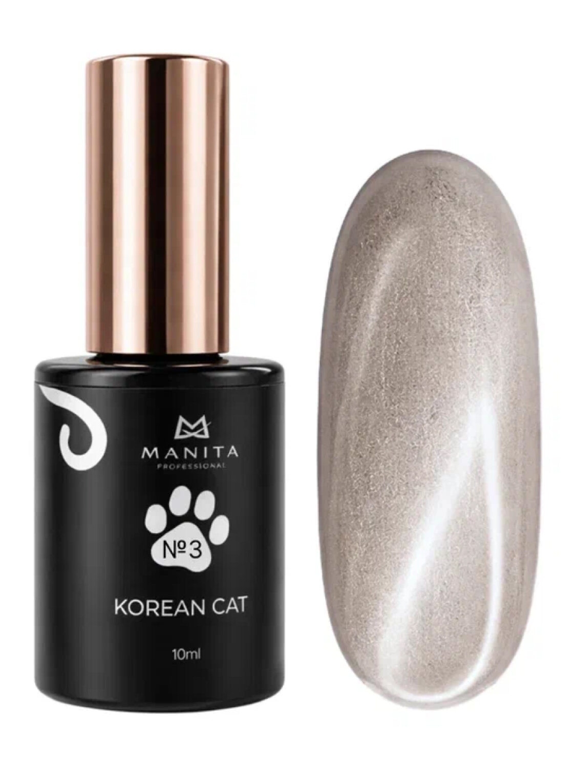 MANITA Гель-лак для ногтей с эффектом кошачьего глаза / Korean Cat №03, 10 мл 584107 28441 