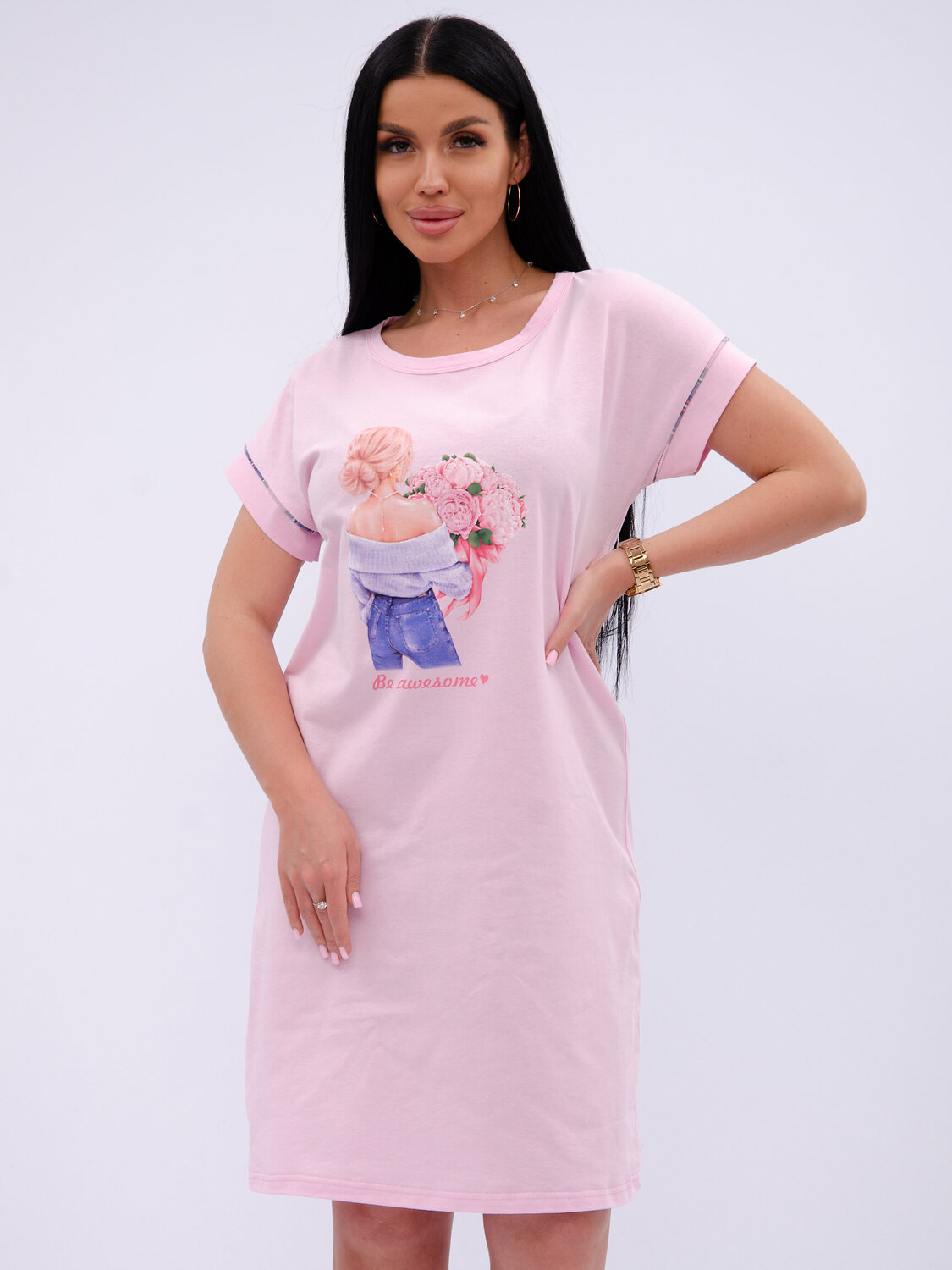 Malina Сорочка 584179 1846 розовый/сиреневый