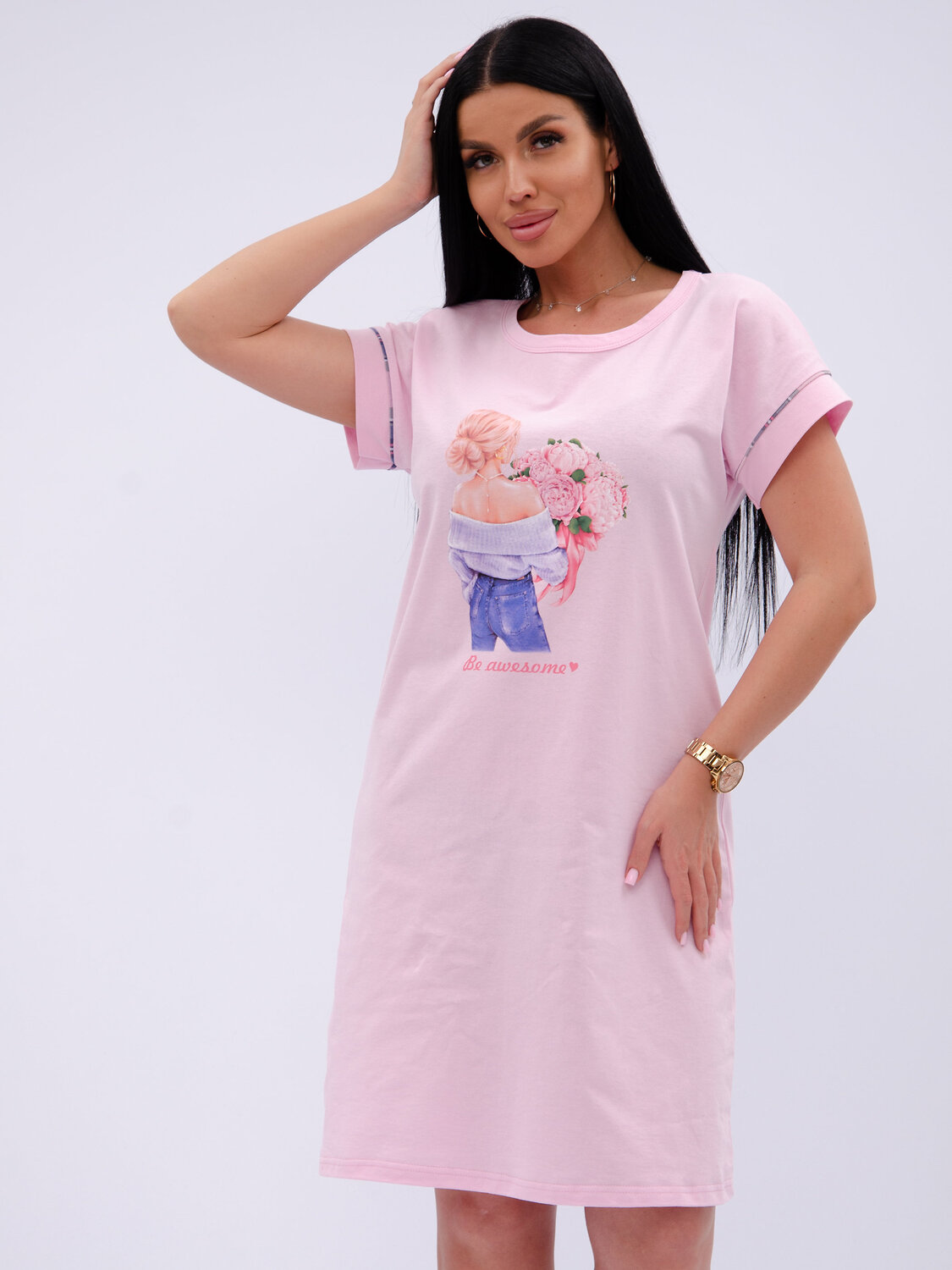 Malina Сорочка 584179 1846 розовый/сиреневый