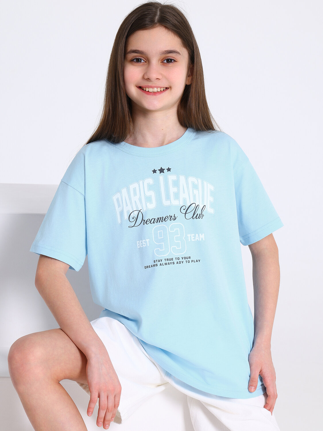 Апрель Футболка 584186 1ДДФК4328001 светло-голубой