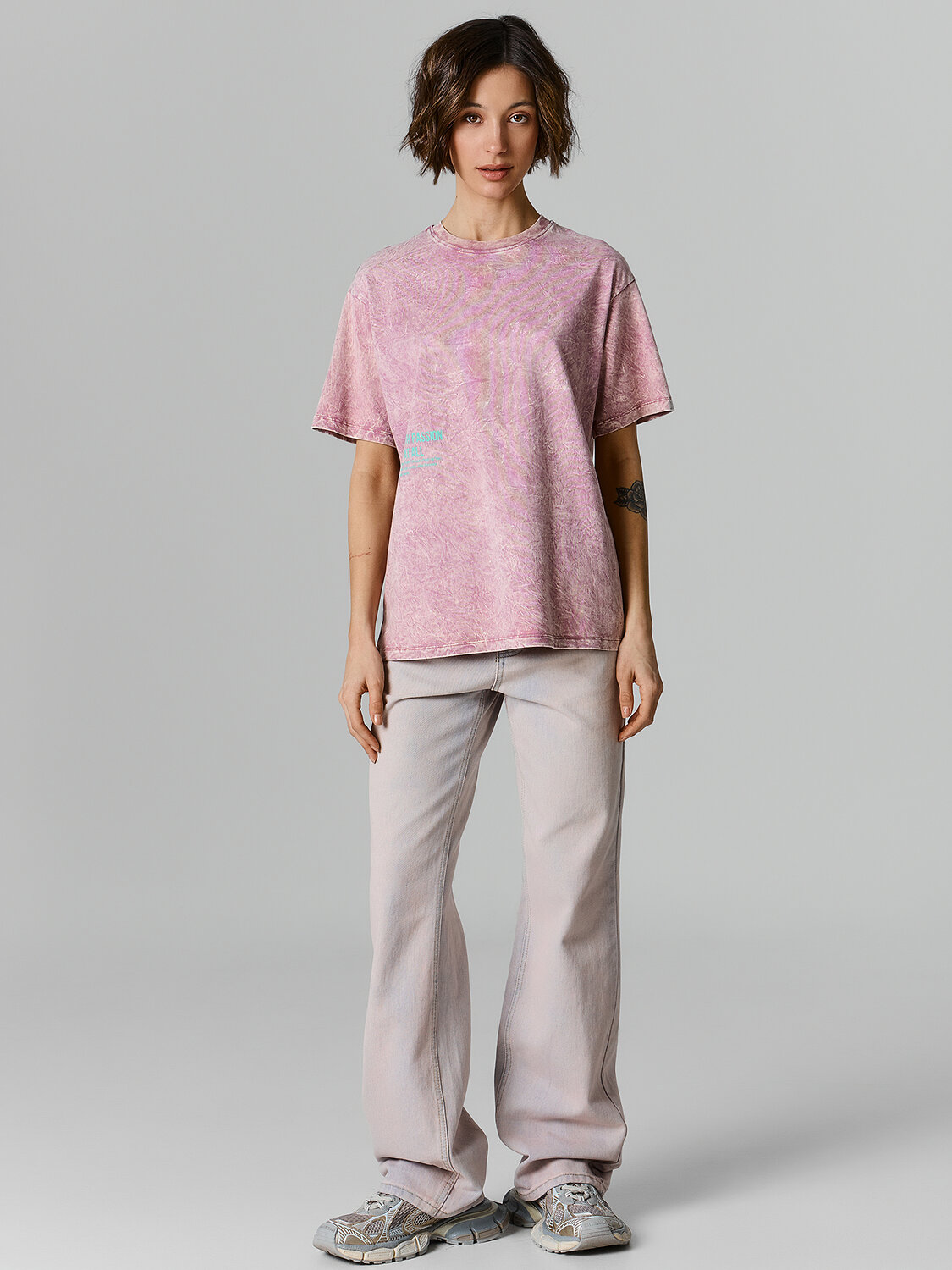 MARK FORMELLE Футболка 584220 112678 ACID WASH сумрачная орхидея +печать