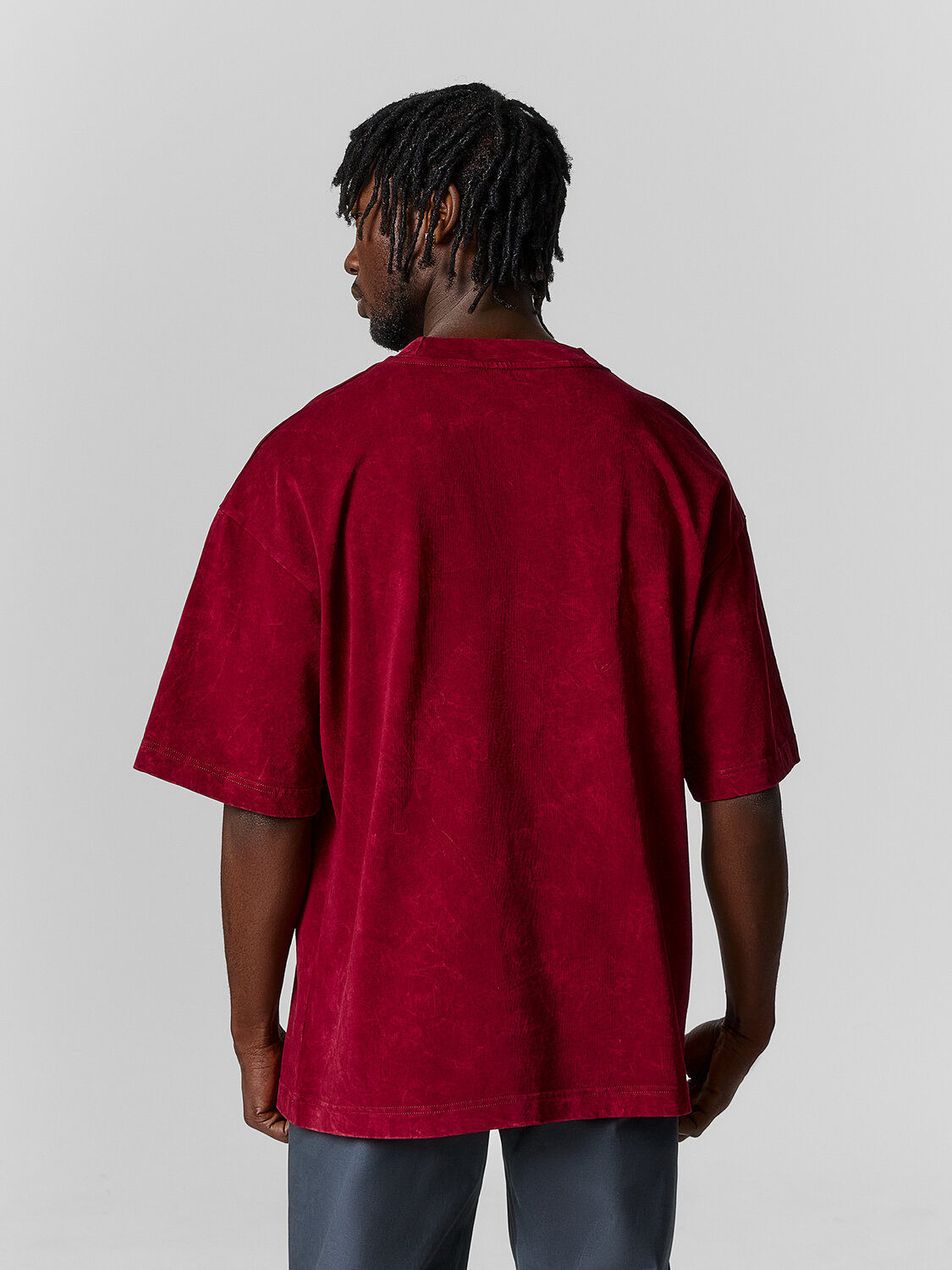 MARK FORMELLE Футболка 584251 111883 ACID WASH портвейн +печать