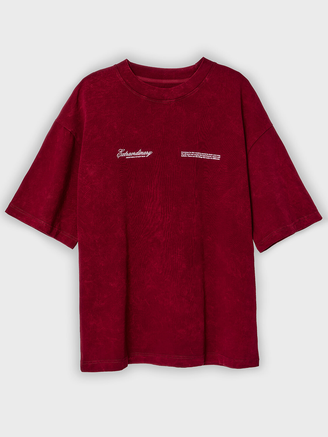 MARK FORMELLE Футболка 584251 111883 ACID WASH портвейн +печать