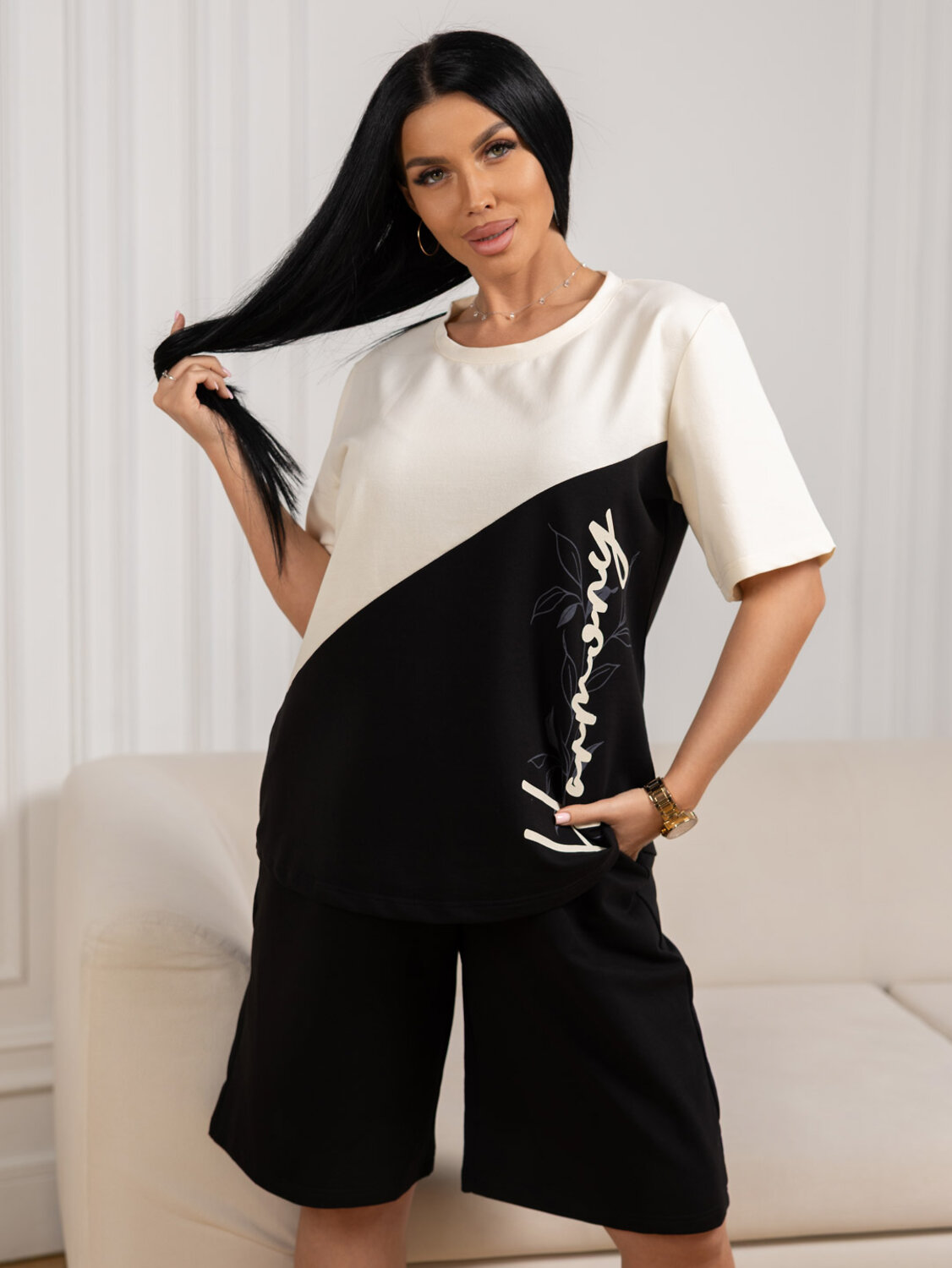 Текс-плюс Костюм 584256 00-00247069 Молочный, черный