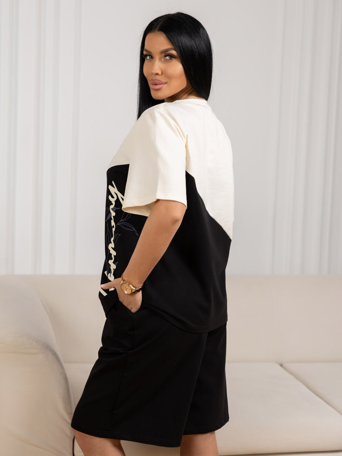 Текс-плюс Костюм 584256 00-00247069 Молочный, черный