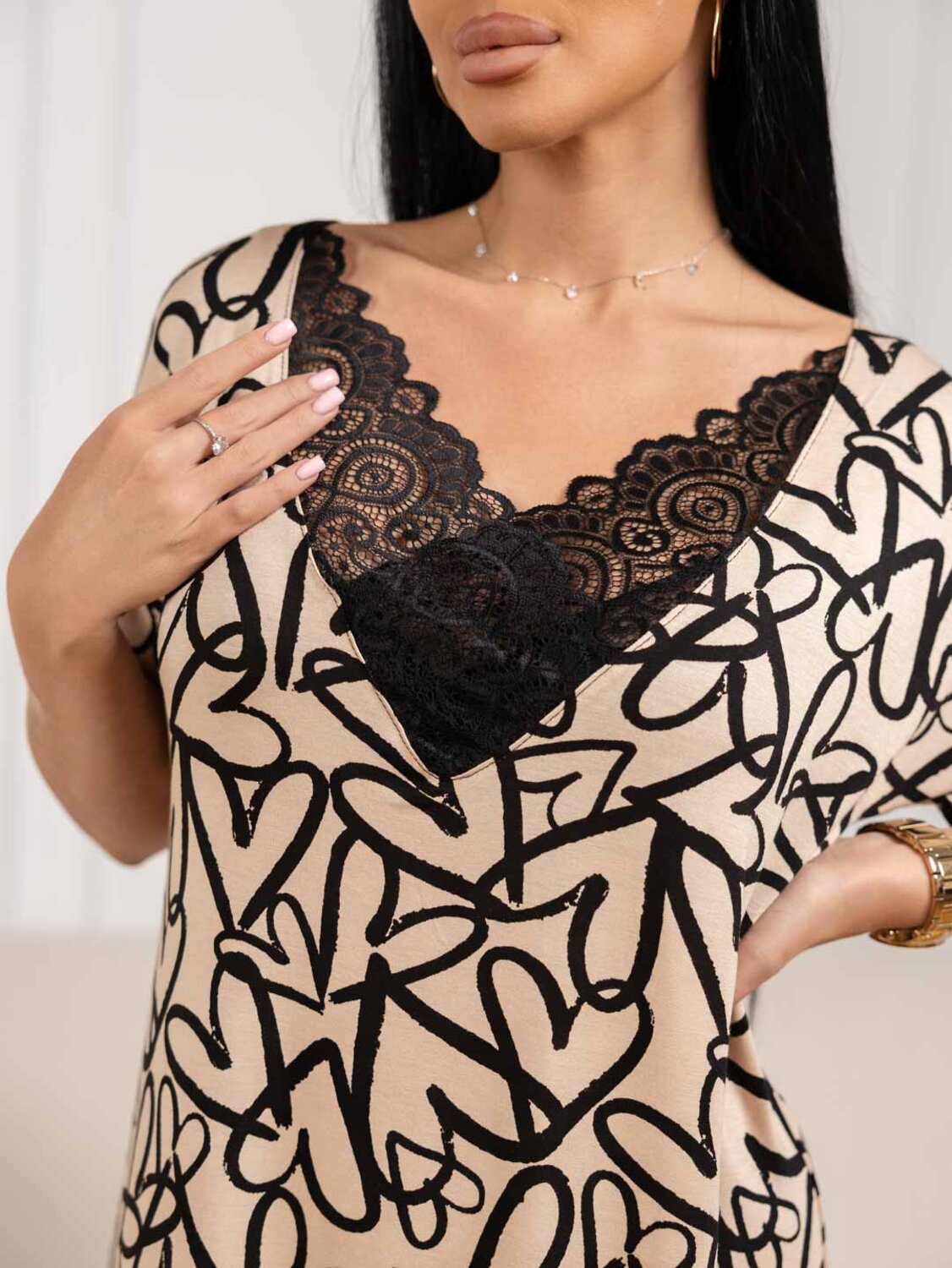 Текс-плюс Сорочка 584257 00-00246962 Бежевый,черный