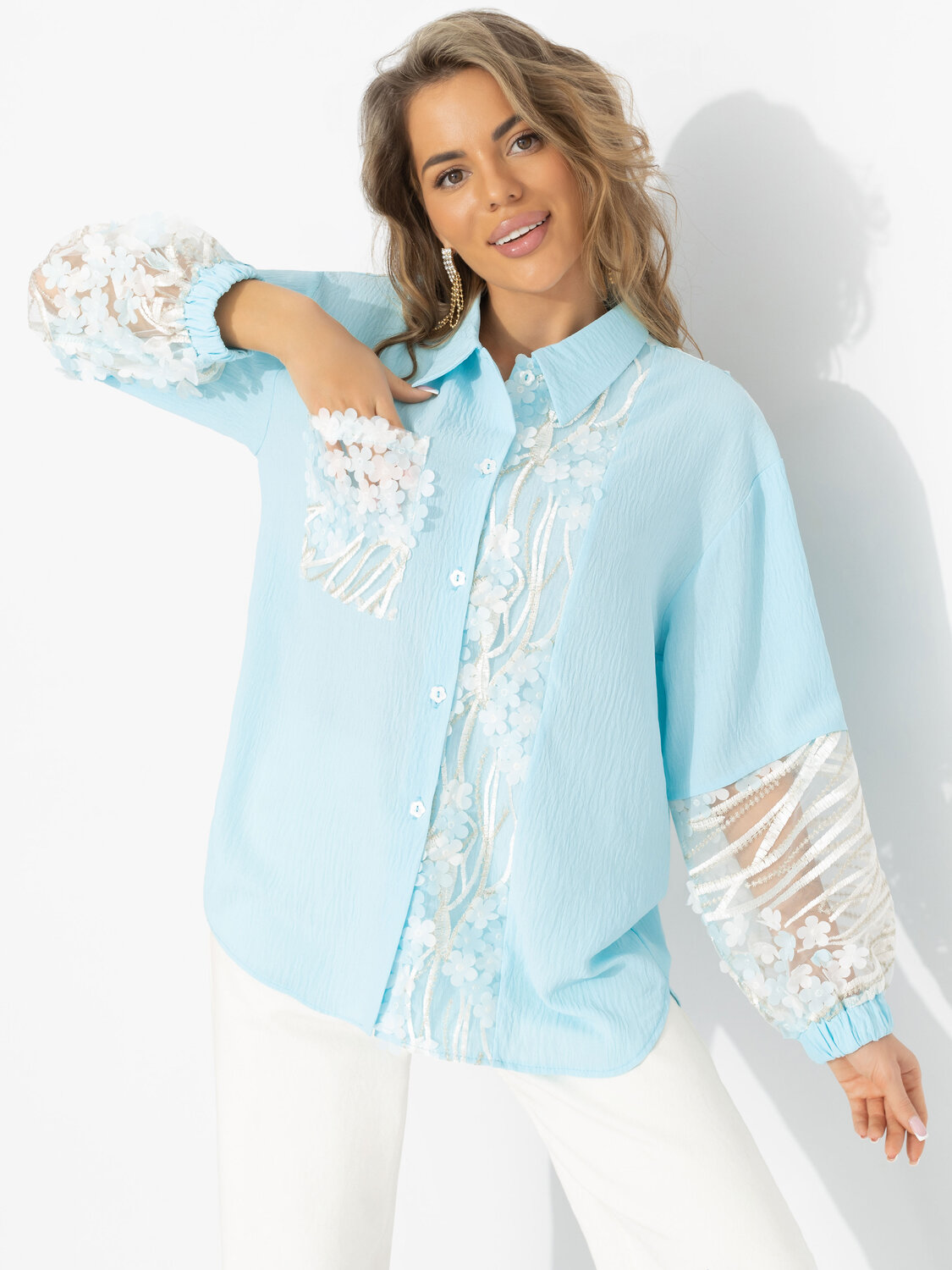 CHARUTTI Рубашка 584334 12628 Голубой