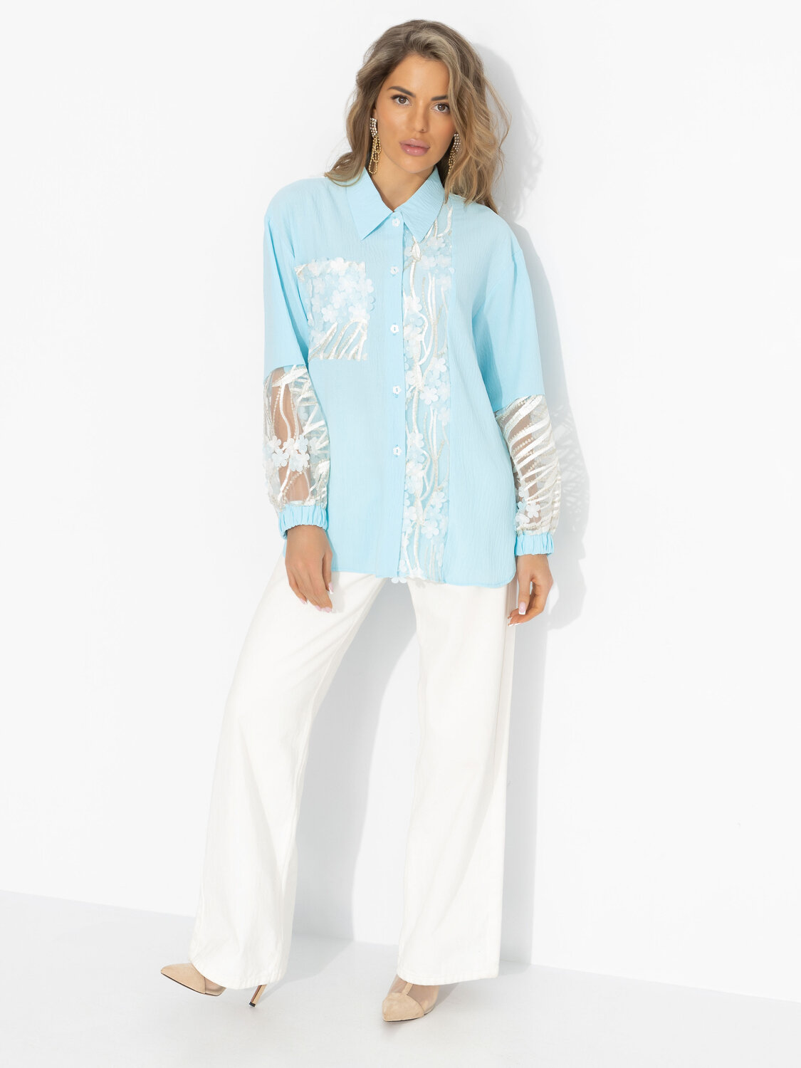 CHARUTTI Рубашка 584334 12628 Голубой