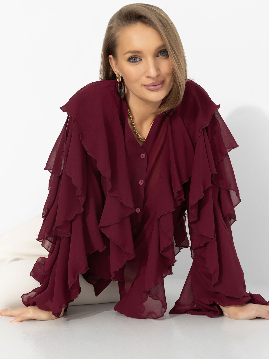 CHARUTTI Блуза 584339 12698 Бордовый