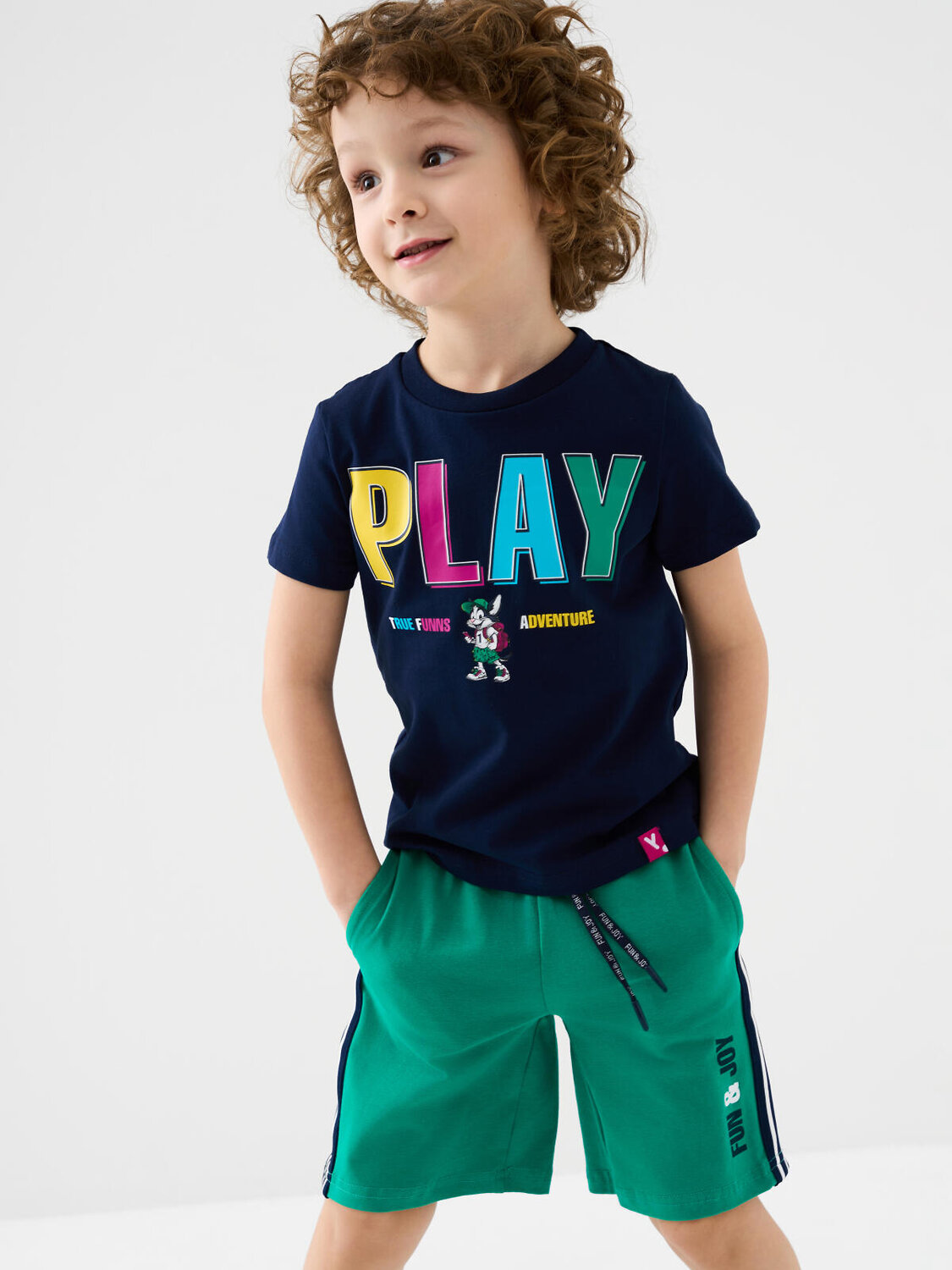 PLAYTODAY Шорты 584474 12612120 тёмно-синий,зеленый