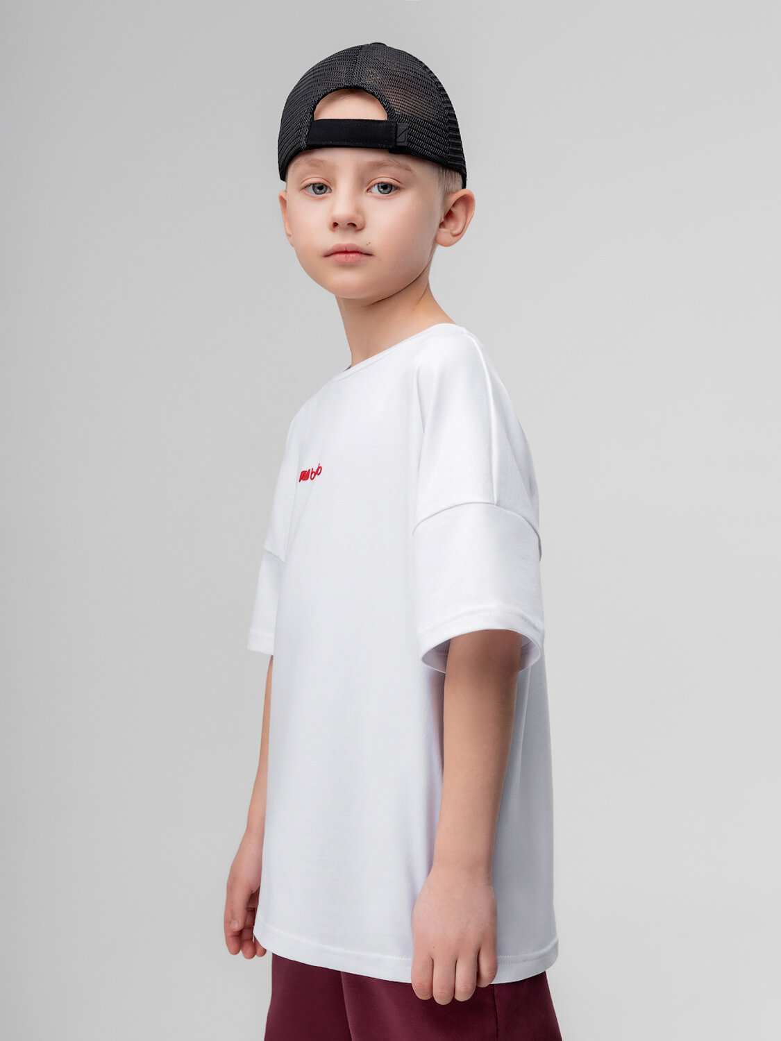 Bodo Футболка 584545 4-483MU белый (бордовый)