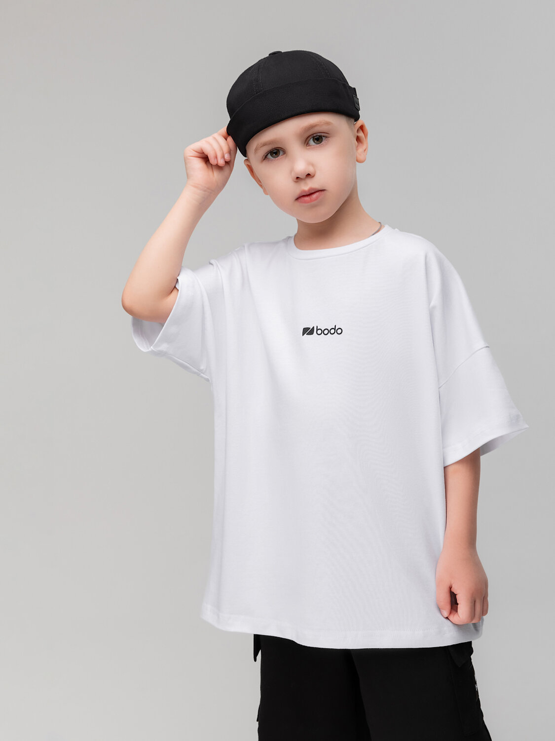 Bodo Футболка 584546 4-483MU белый (черный)